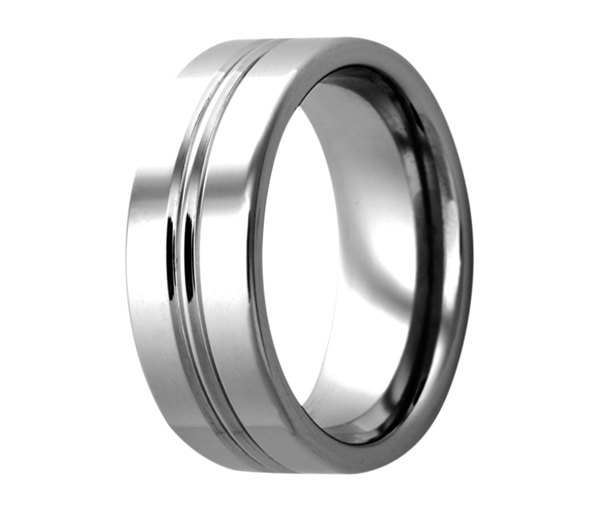 Tungsten Double Center Groove Flat Edge Ring
