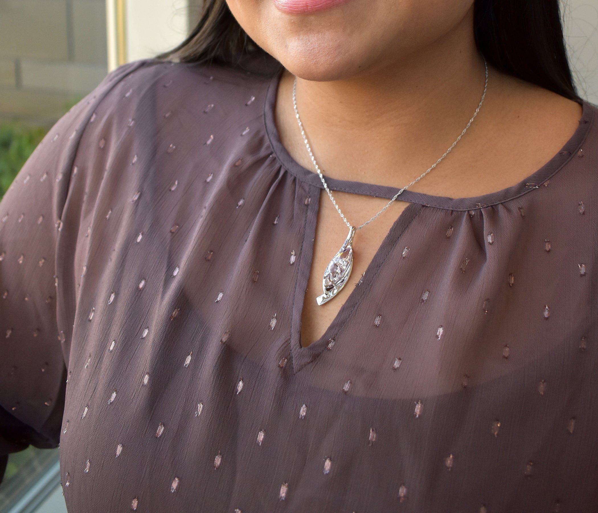 Artistic Lilac Amethyst Purple Sapphire Necklace
