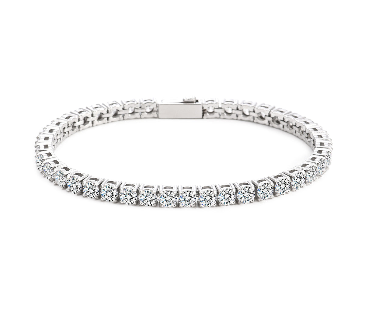 Sparkling Steel Tennis Bracelet