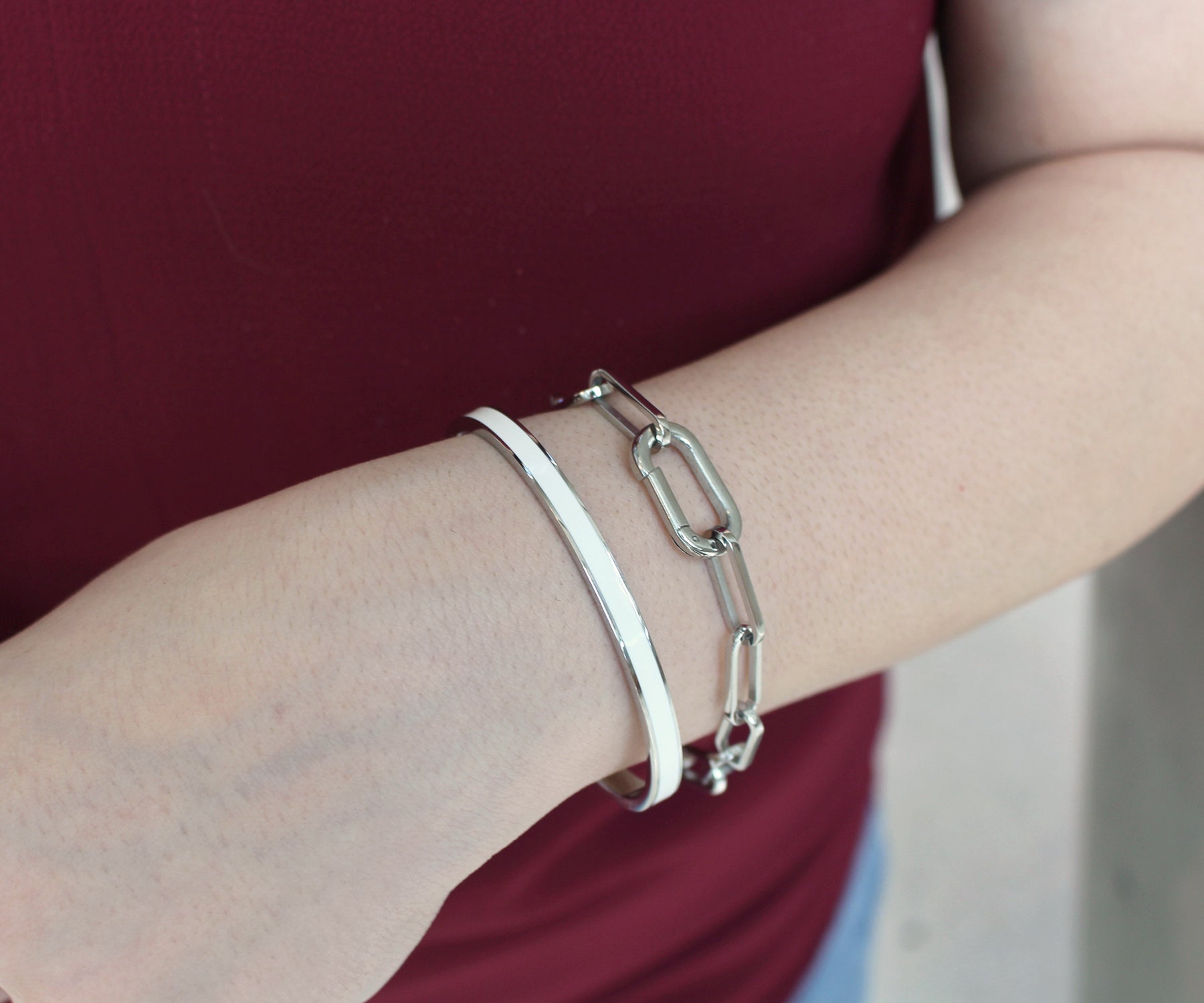 Paperclip Lightweight Link Steel Bracelet