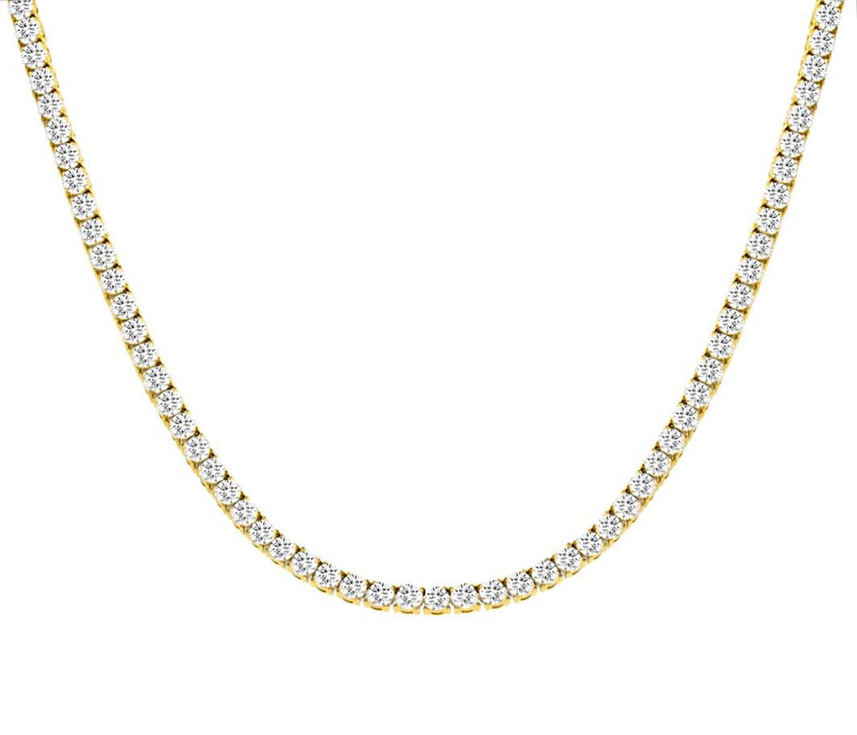 Sparkling Gold Tennis Link Necklace
