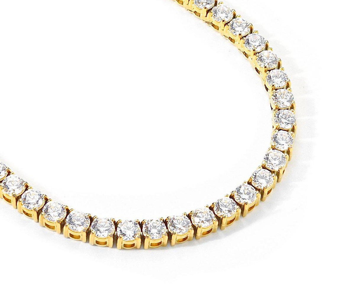 Sparkling Gold Tennis Link Necklace