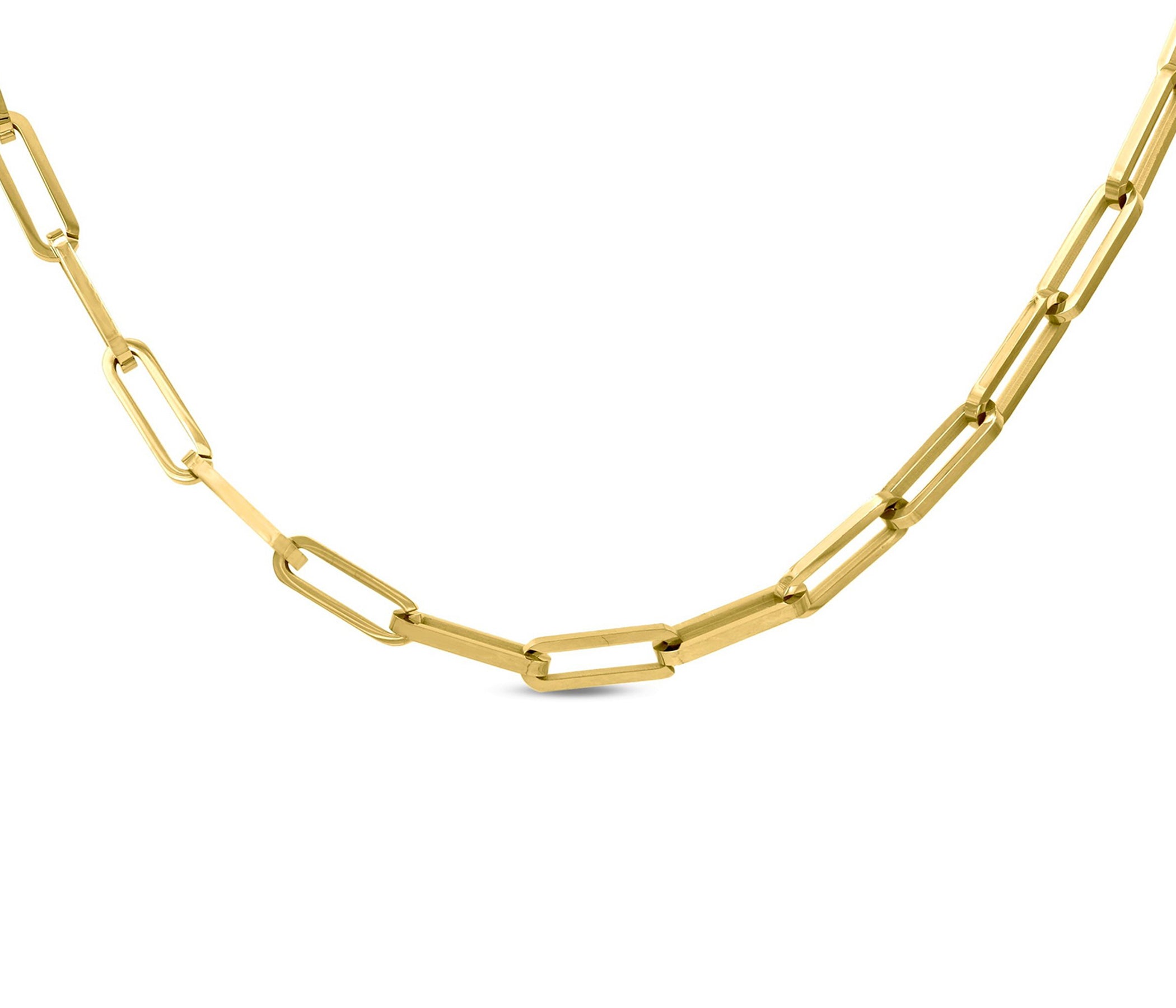 Pulsera de oro con eslabones ligeros y clip de papel