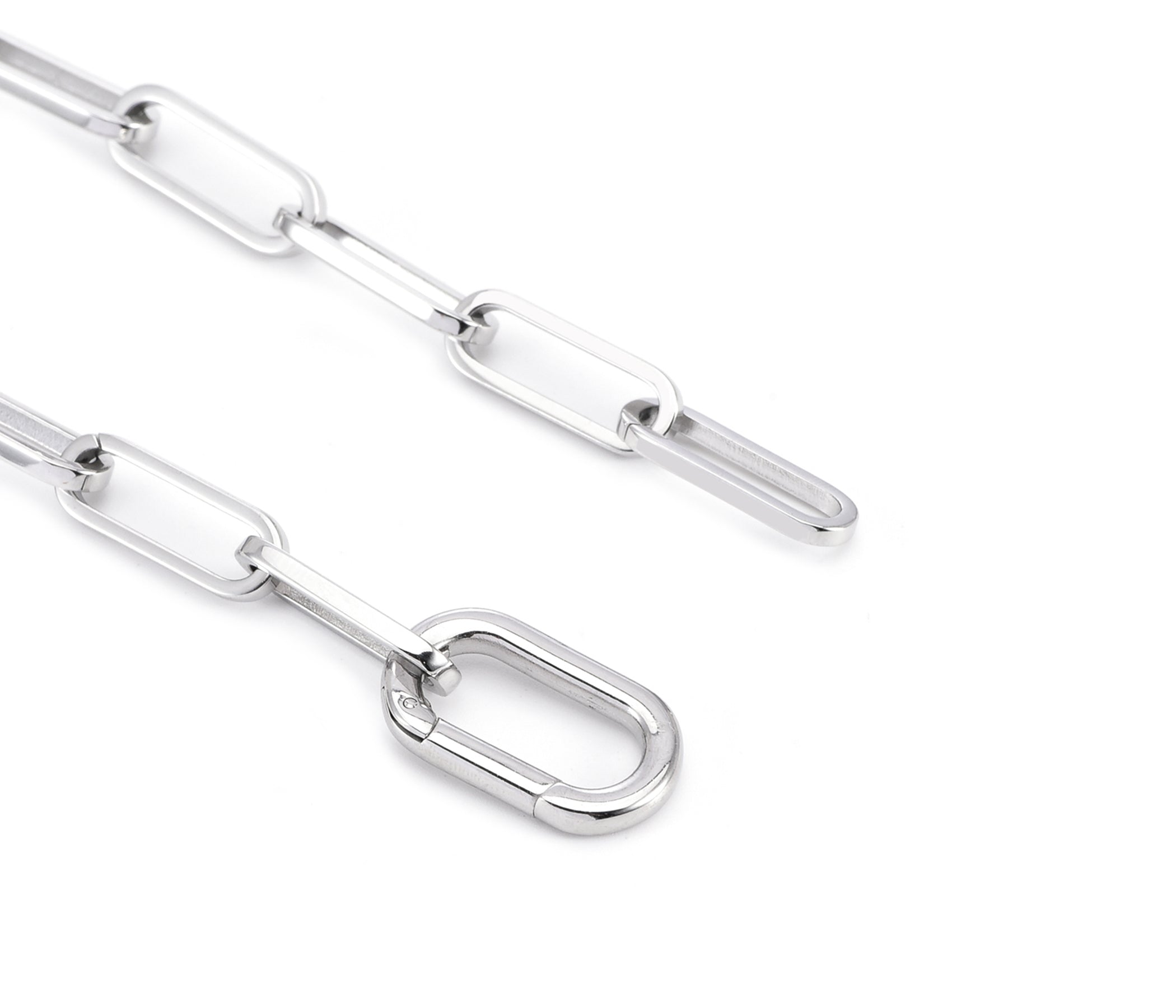 Paperclip Lightweight Link Silver Necklace