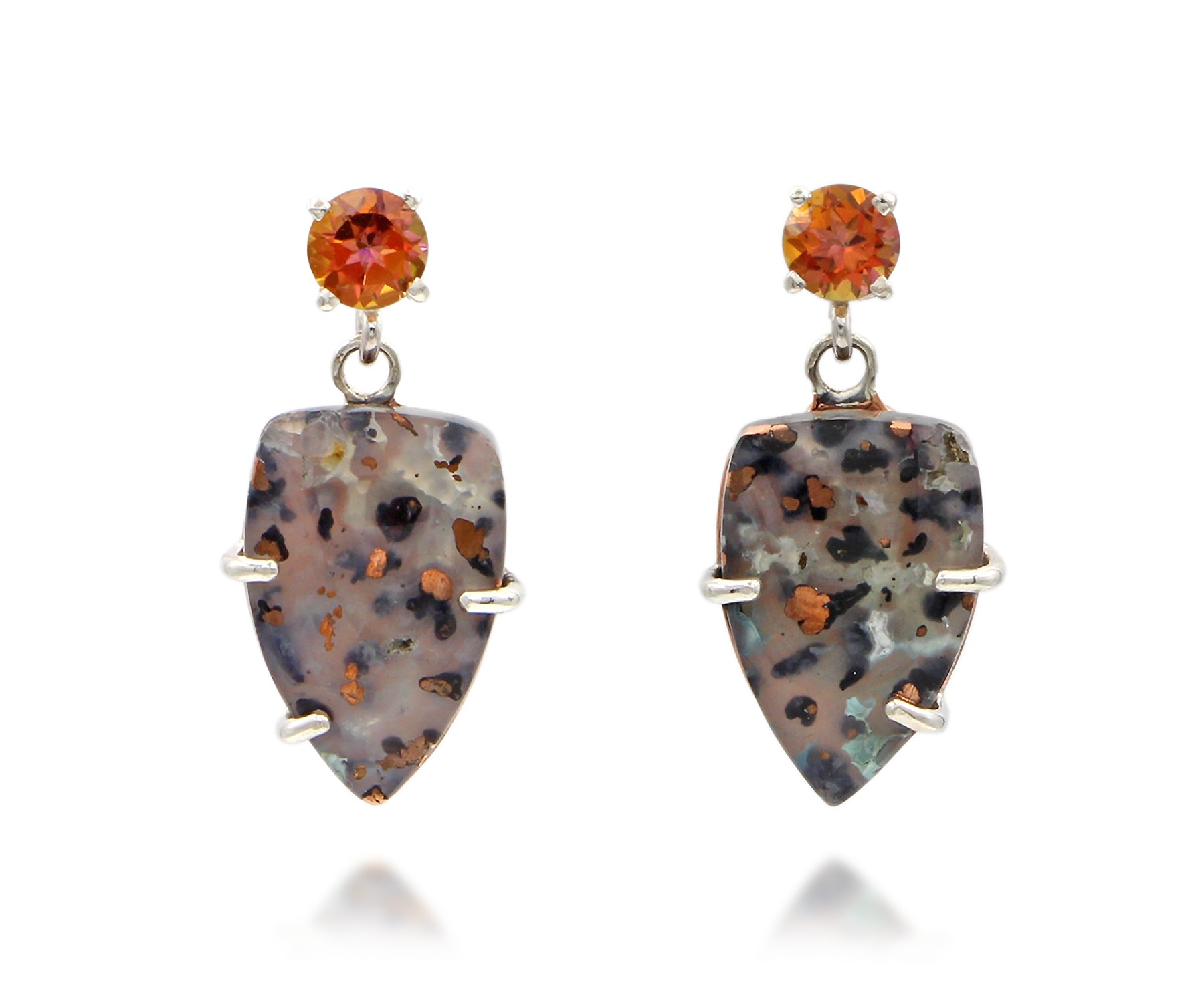 Leopard Confetti Chrysocolla Topaz Matching Set