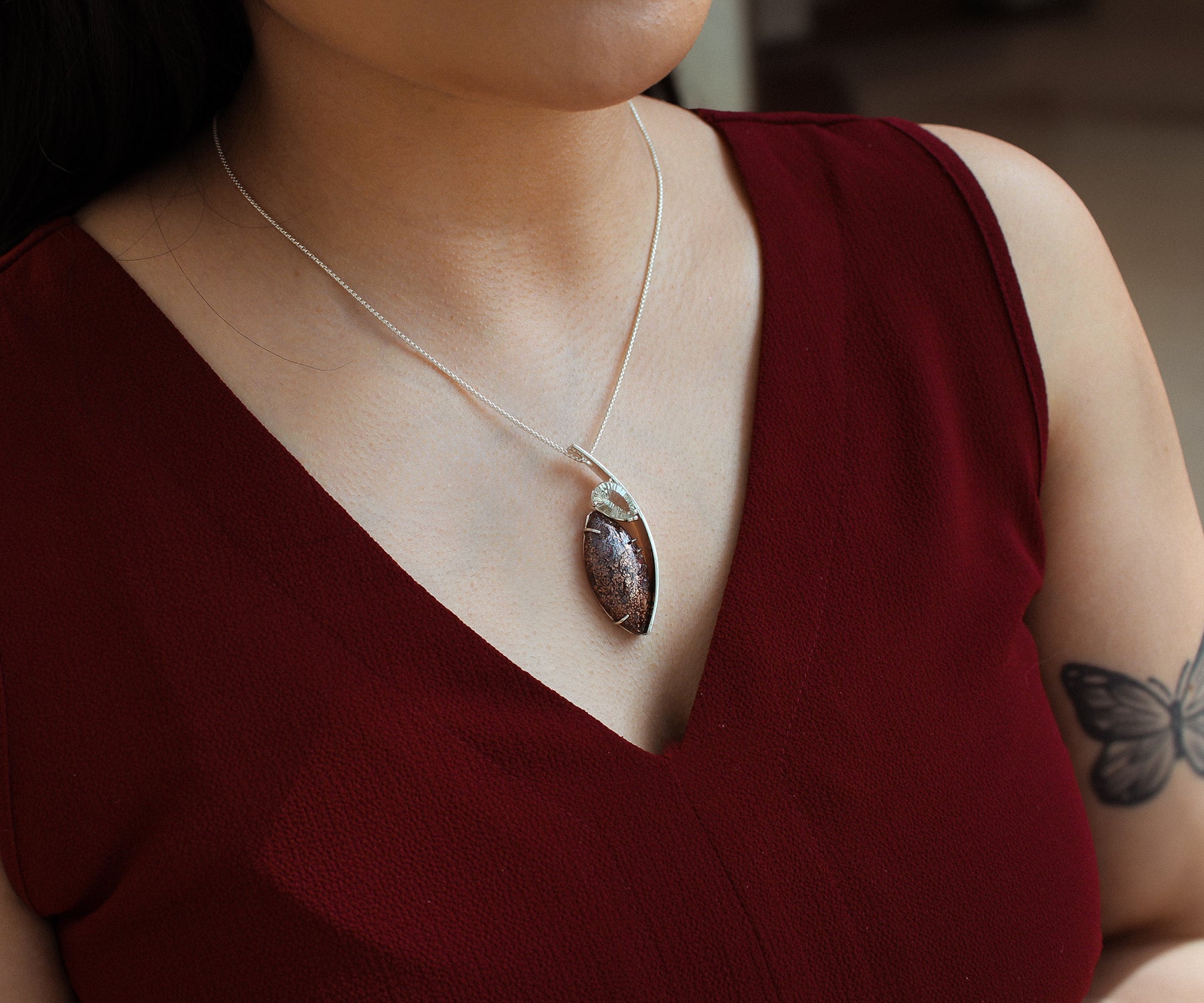 Copper Chrysocolla Green Amethyst Matching Set