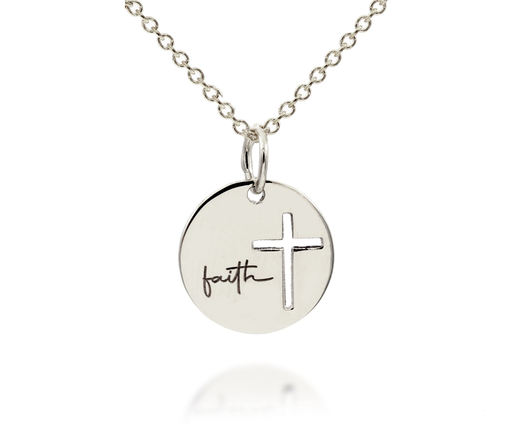 Mini Cross Faith Silver Necklace