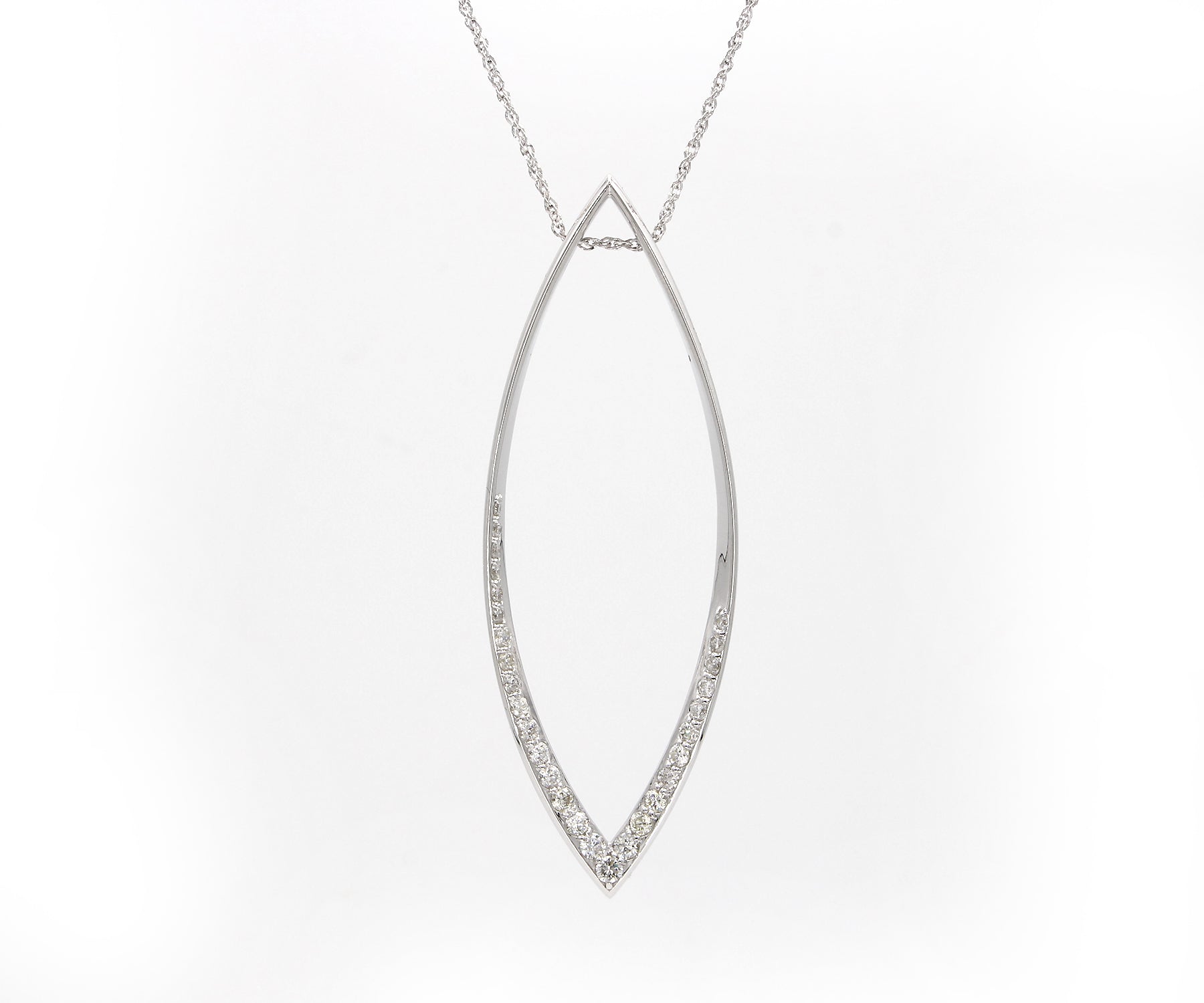 Double Marquise Statement Diamond Amethyst Necklace