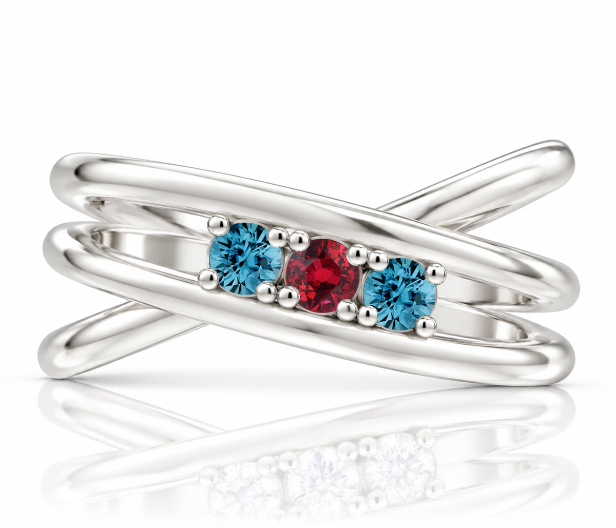 Anillo Art Déco dorado con halo de ágata musgosa y hexágono