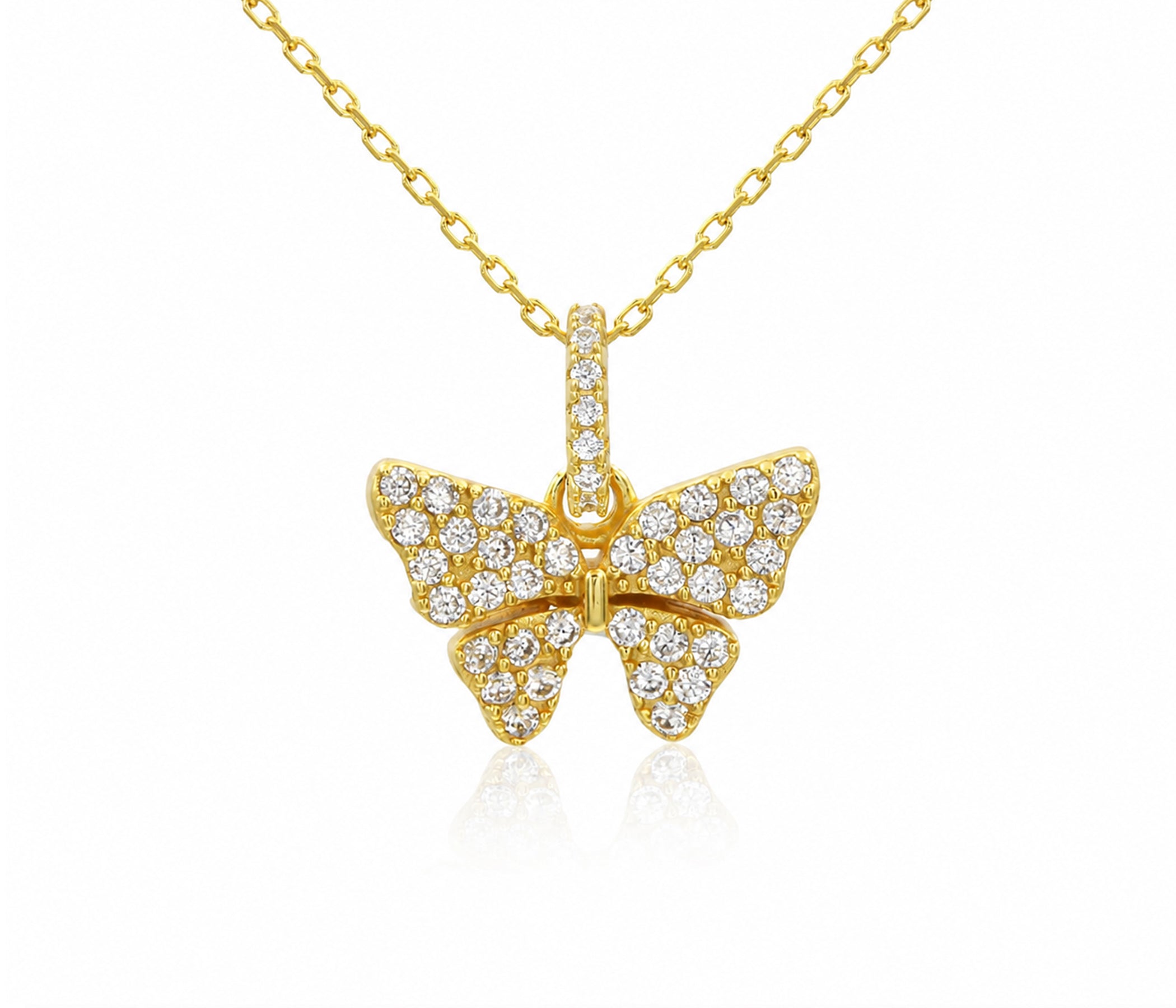 Awakening Butterfly Gold Necklace