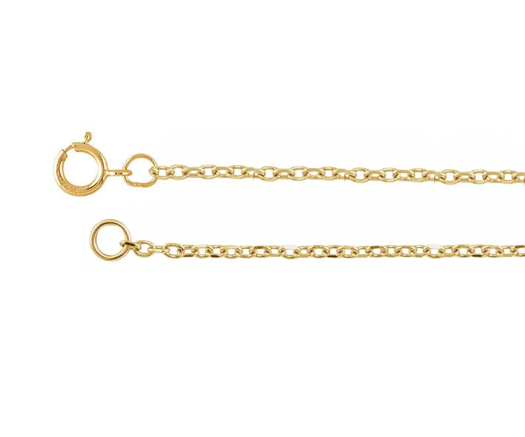 Standard Diamond Cut Cable 10k Yellow Gold Chain