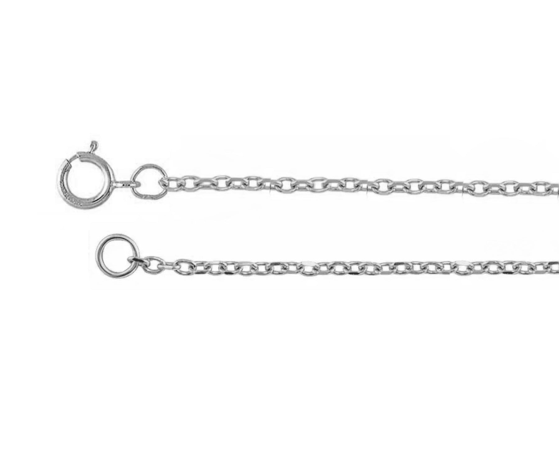Standard Diamond Cut Cable 10k White Gold Chain