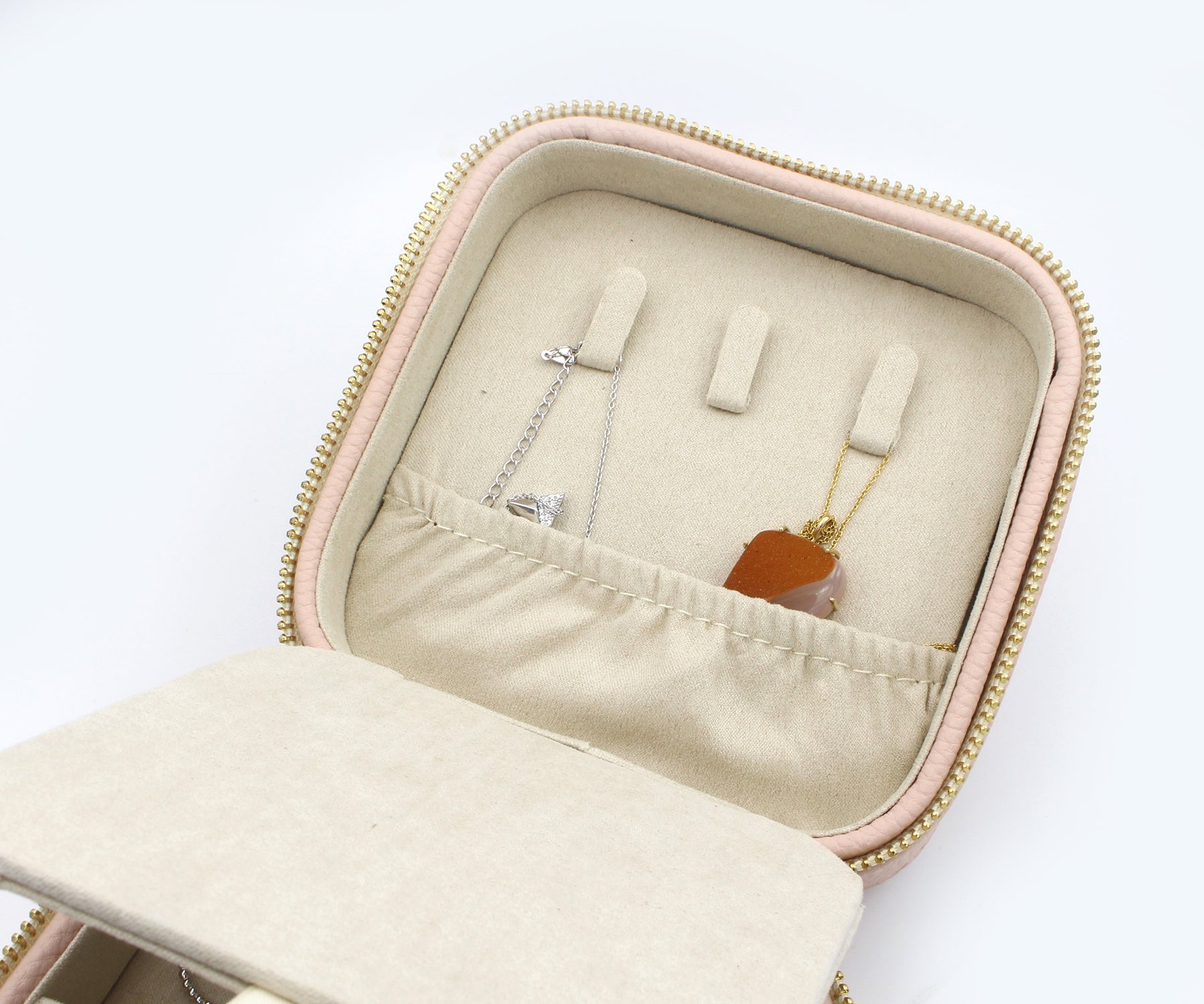 Estuche de viaje para joyas en oro rosa
