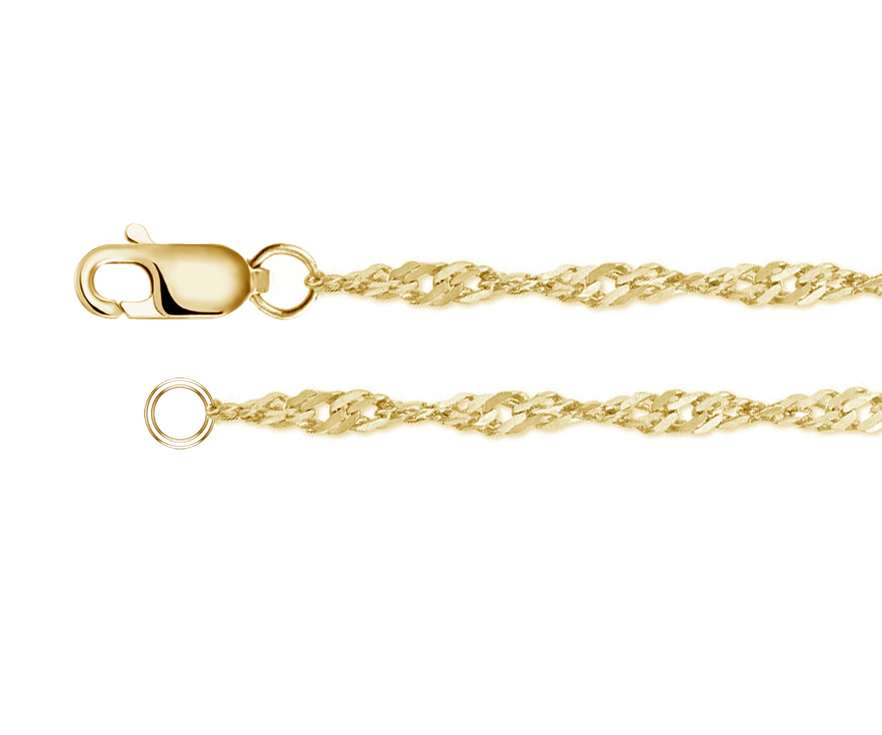 Ambrosia's Favorite Singapore 10k Yellow Gold Lightweight Chain