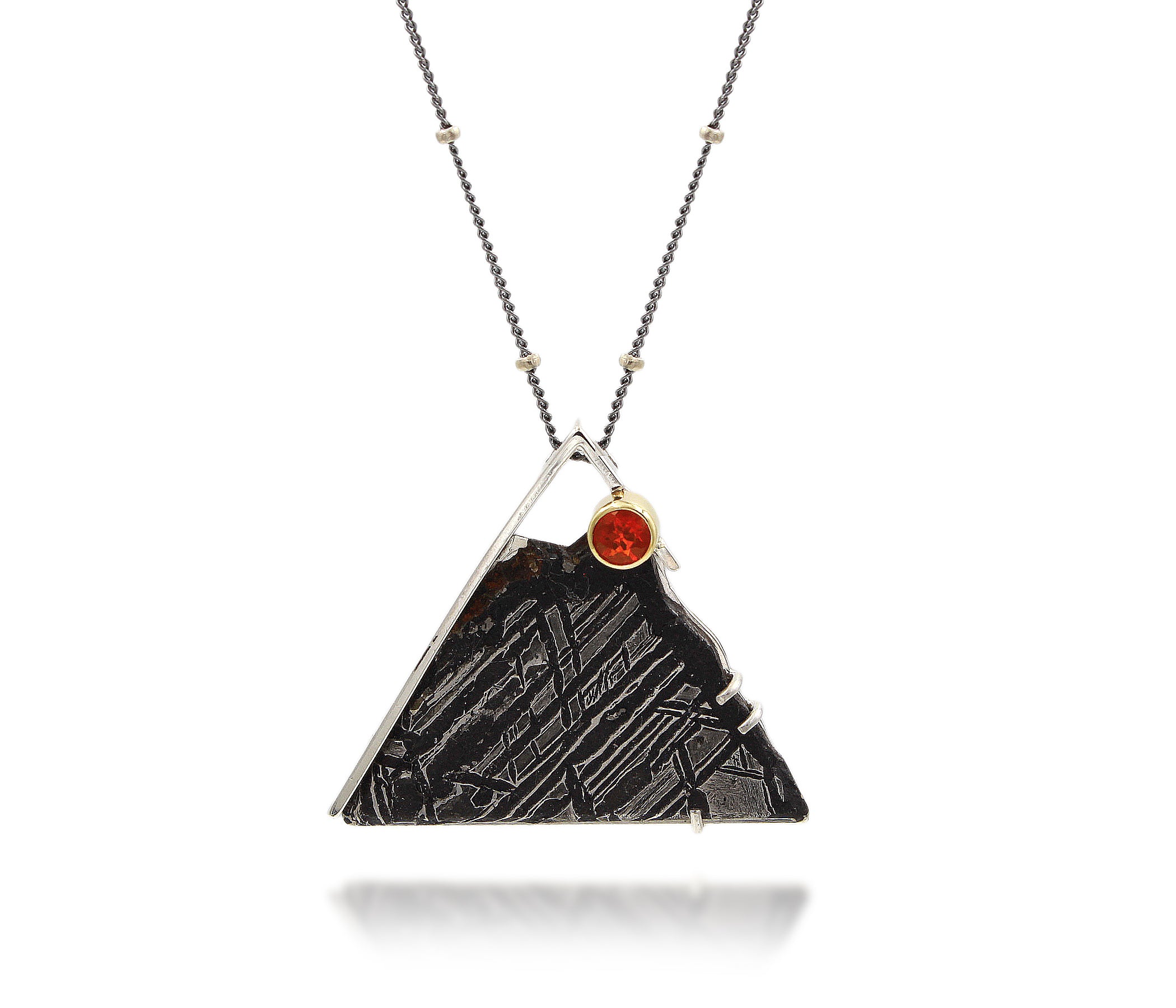 Sunrise Over the Mountain Meteorite Necklace