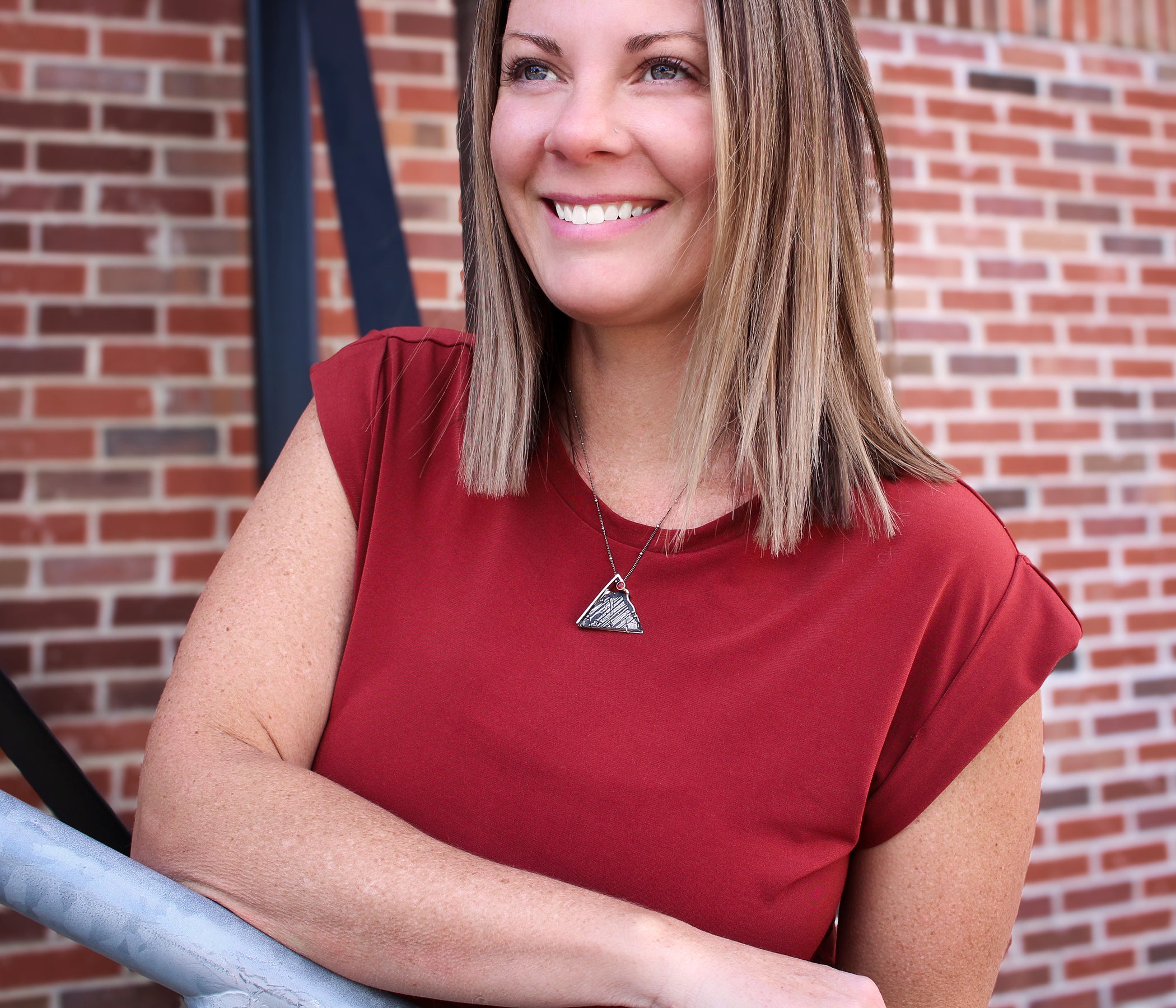 Sunrise Over the Mountain Meteorite Necklace
