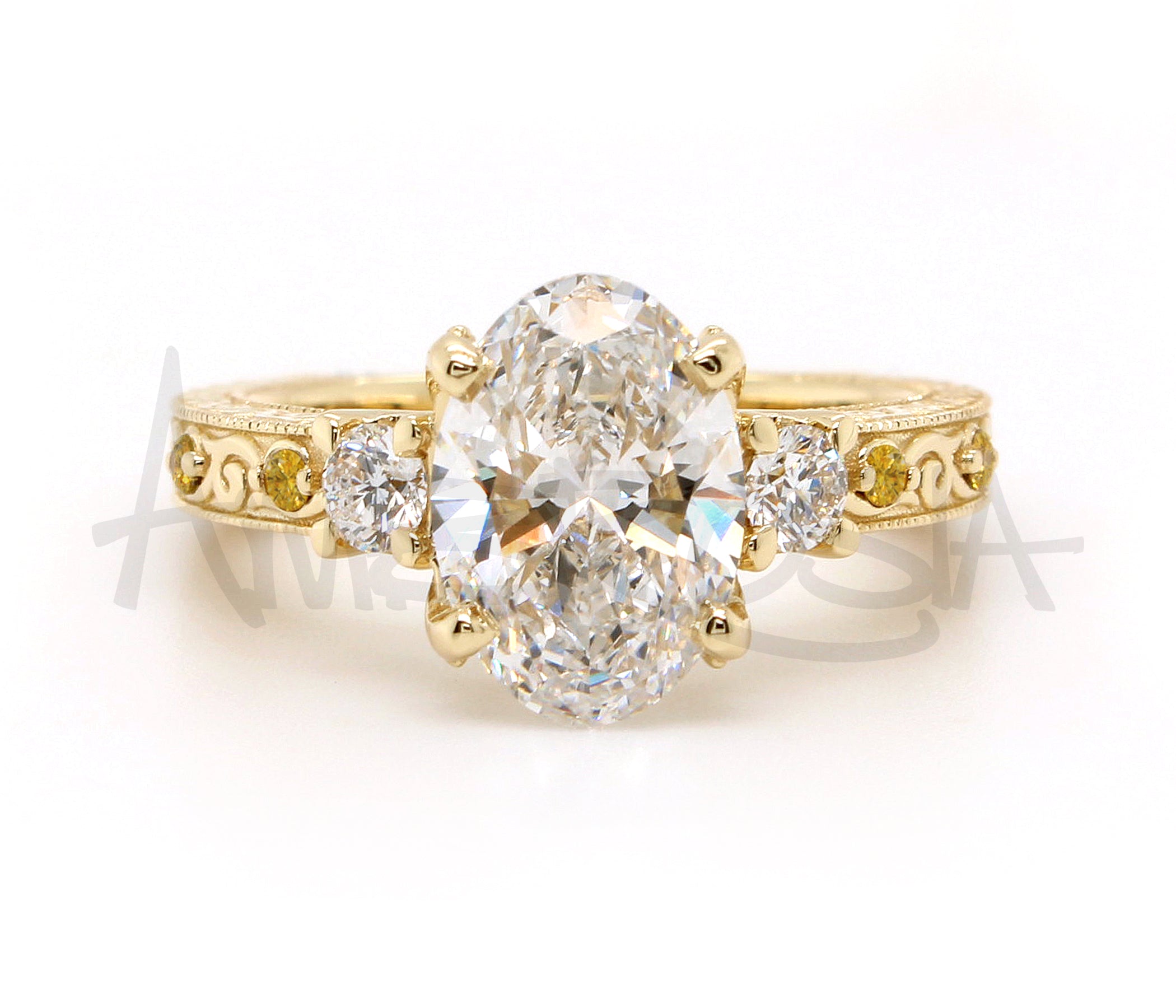 Anillo de bodas de ópalo negro entrelazado en dos tonos