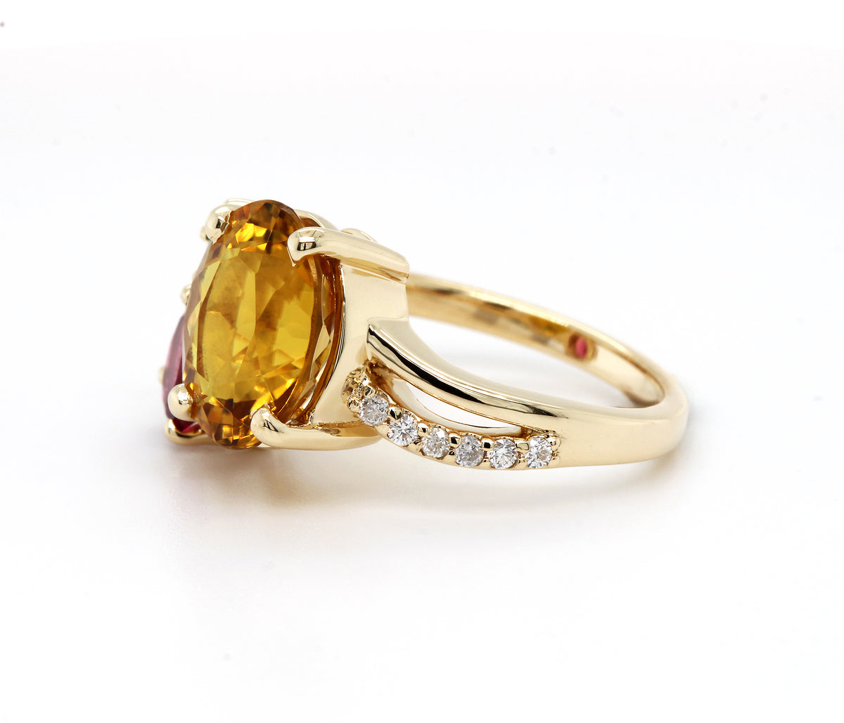 Colorful Tourmaline Diamond Gold Ring
