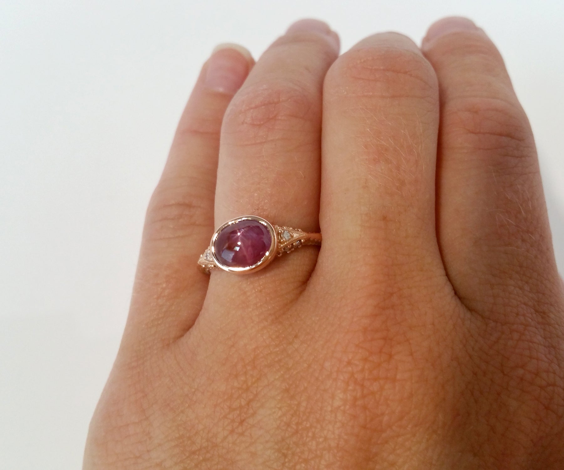 Star Sapphire Custom Ring