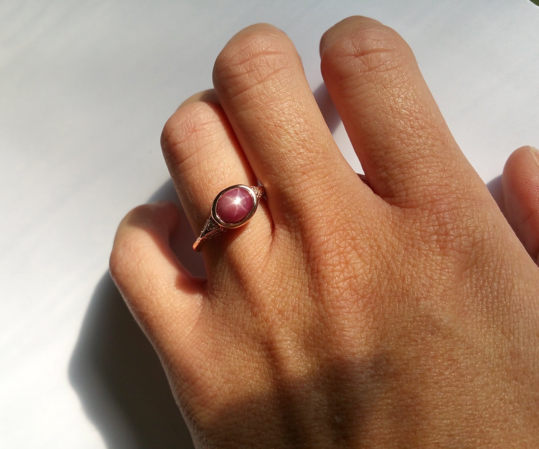 Star Sapphire Custom Ring