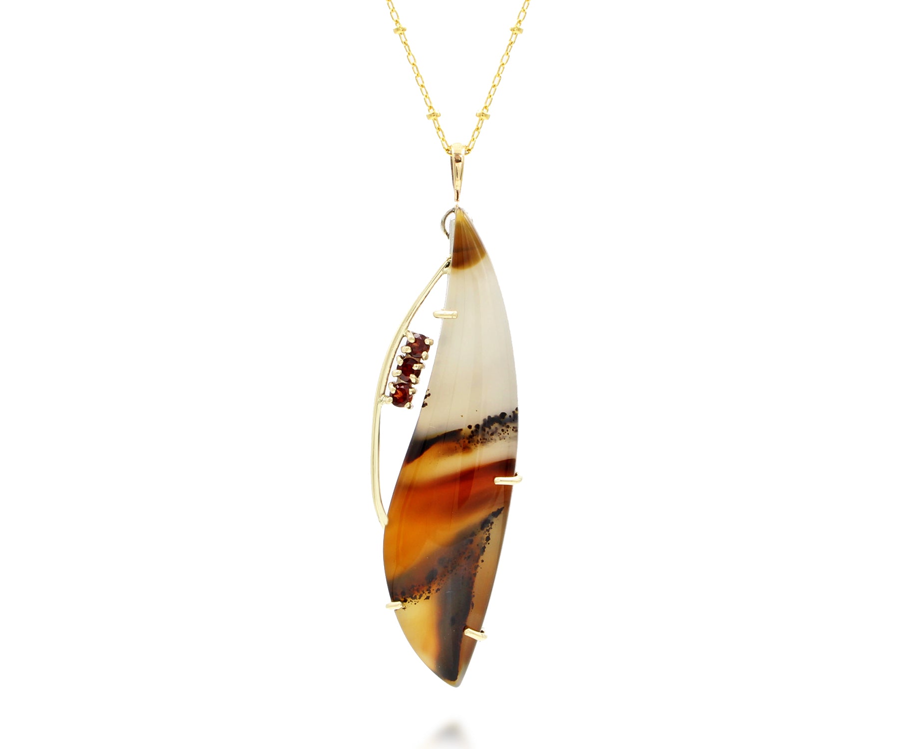 Conjunto de joyas de forma libre de ágata Montana de Wild Cat