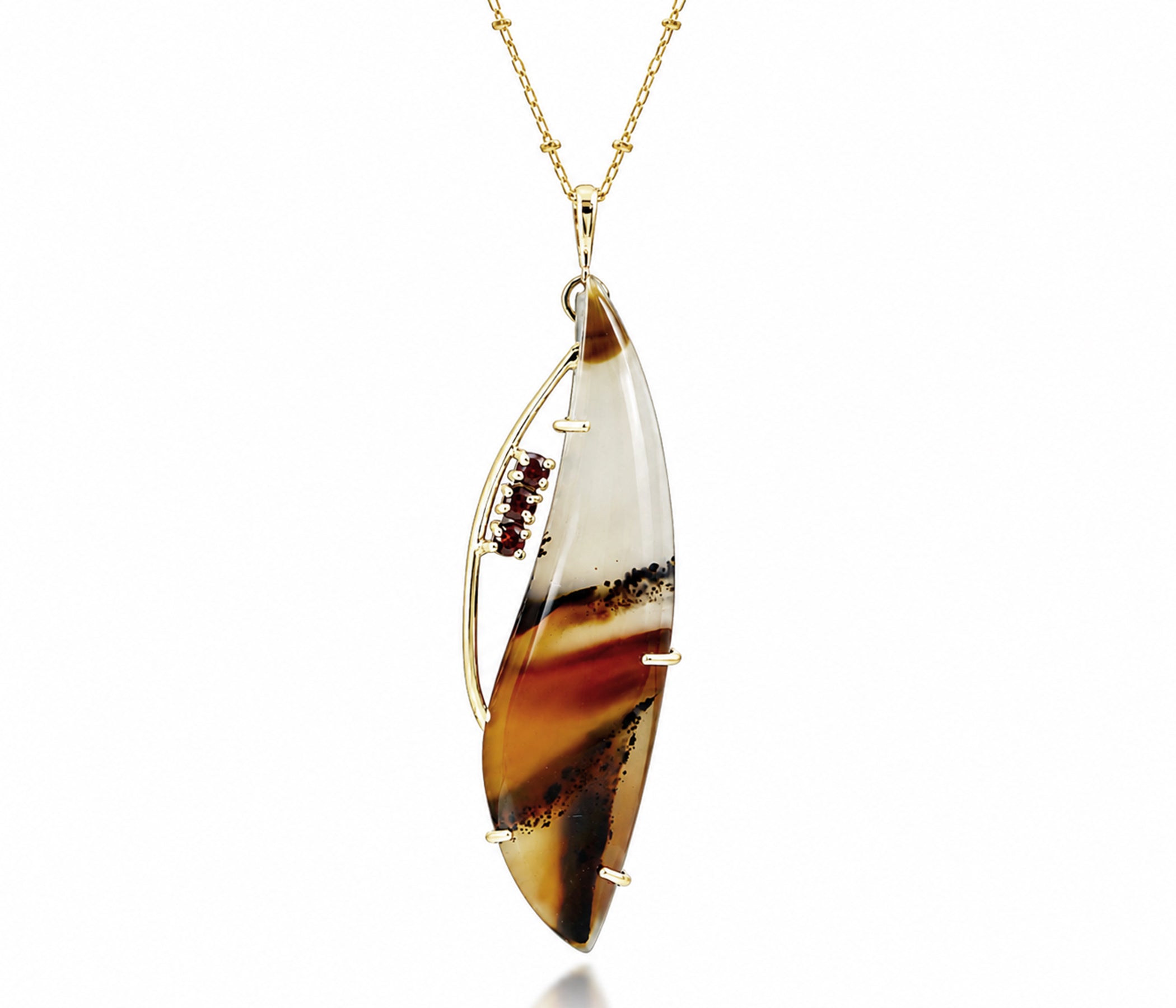 Conjunto de joyas de forma libre de ágata Montana de Wild Cat