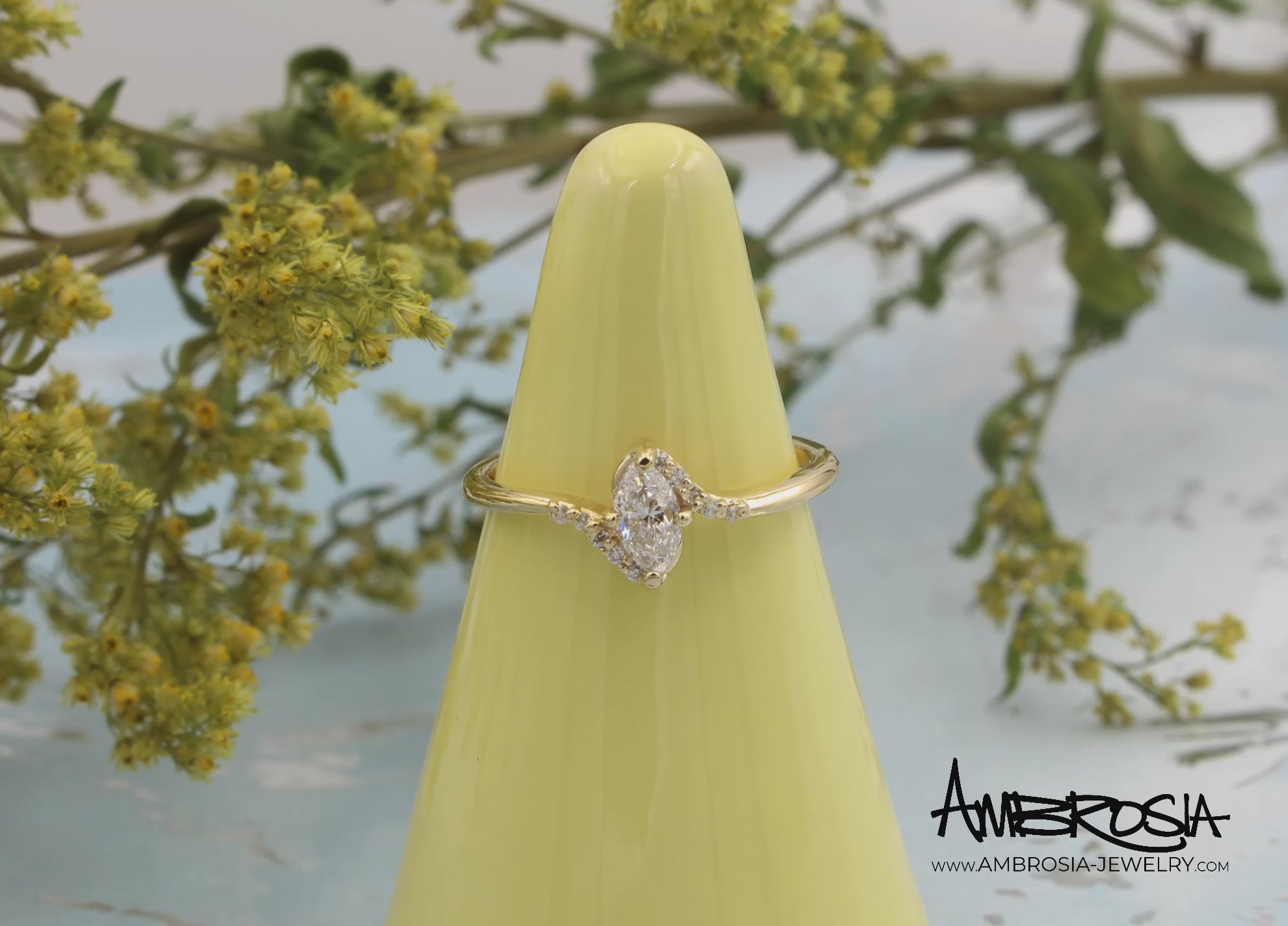Dainty Marquise Diamond Bypass Ring