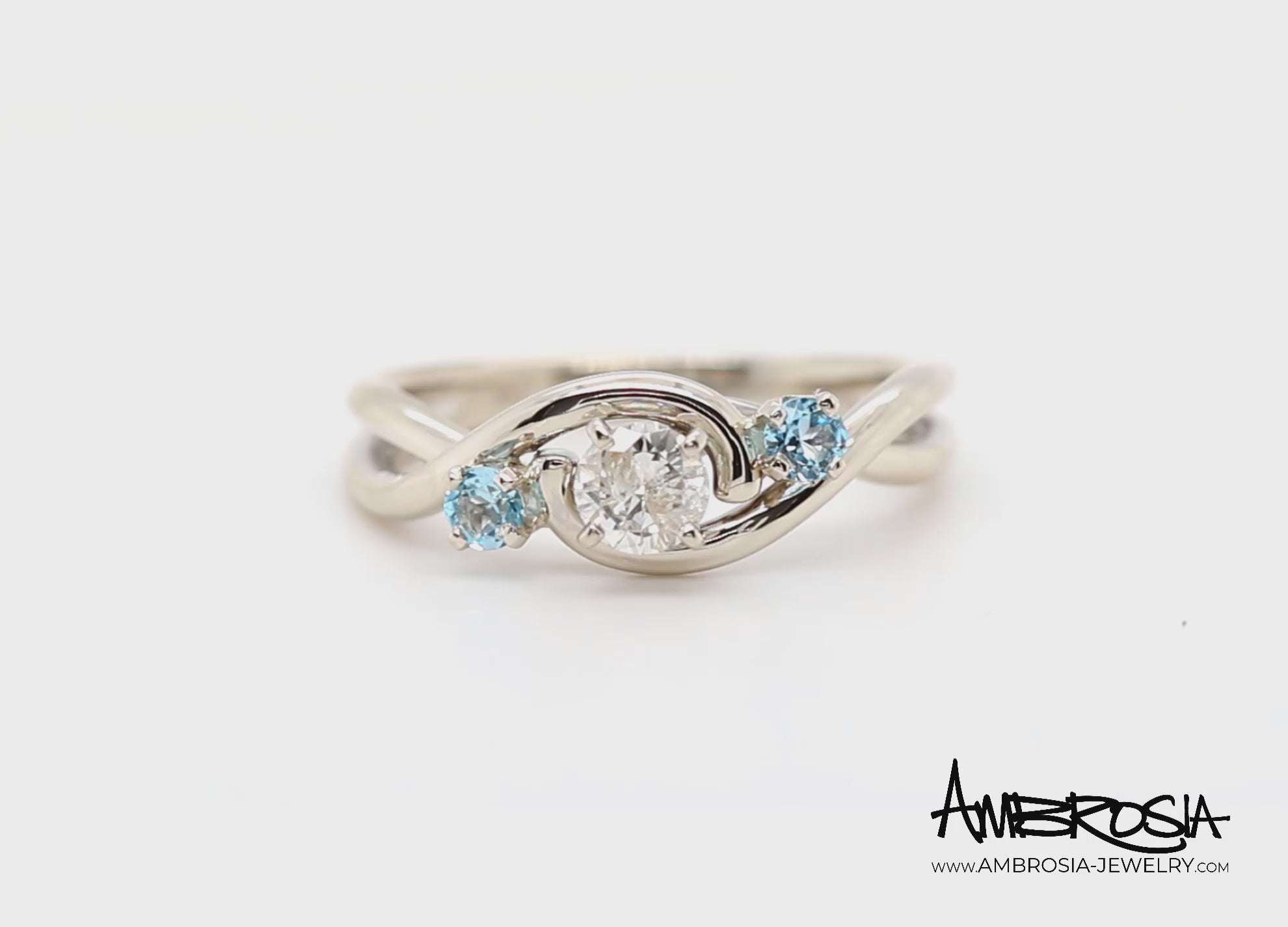 Swirl Weaved Solitaire Diamond Ring