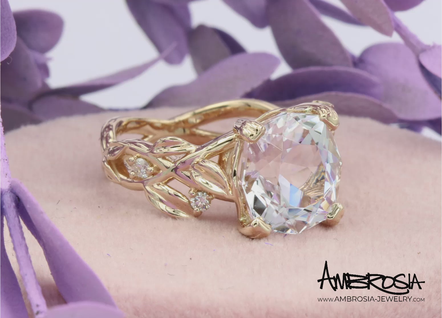 Romantic Kunzite Floral Diamond Ring