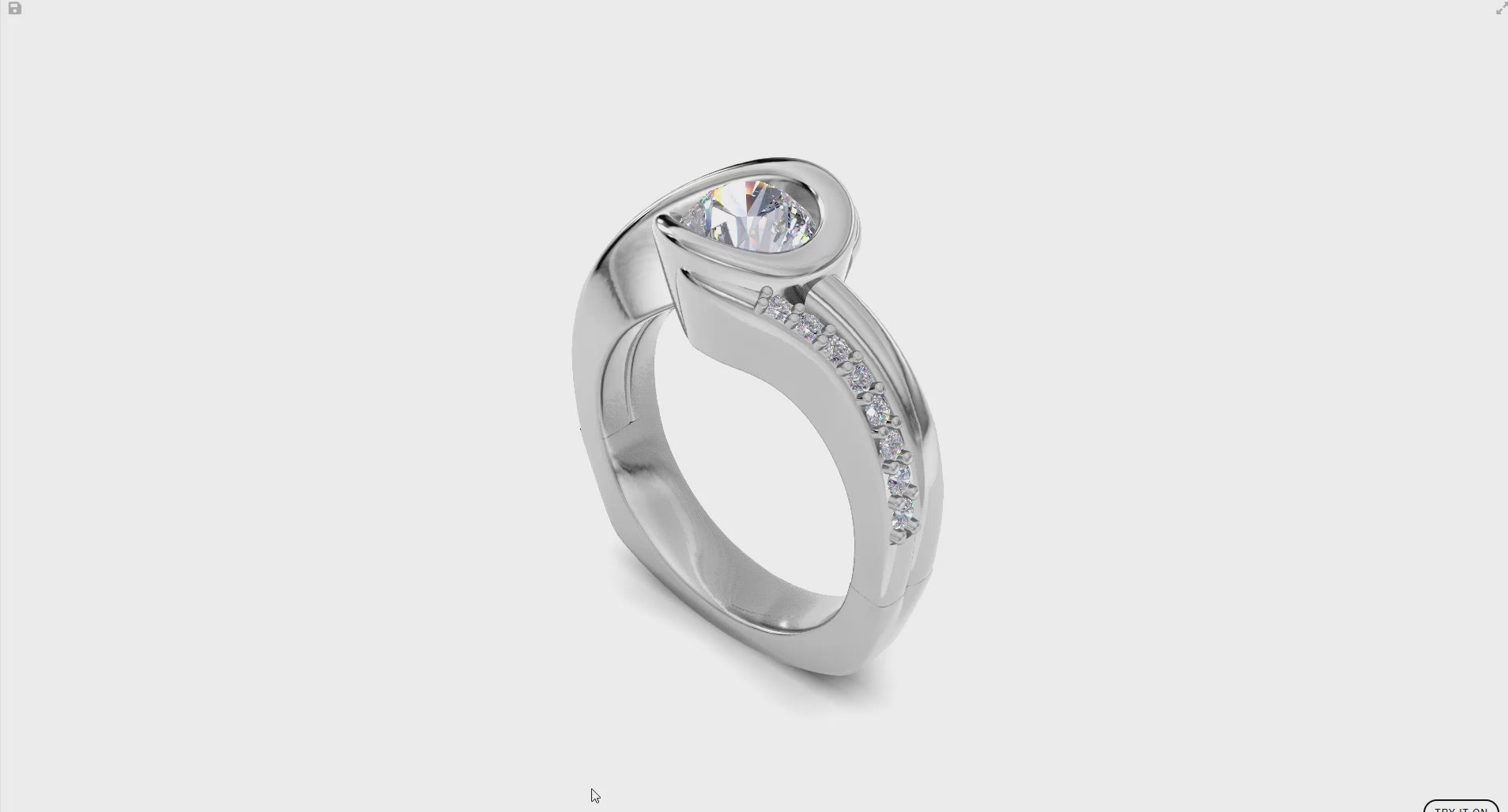 Multirow Swirl Diamond Custom Wedding Ring