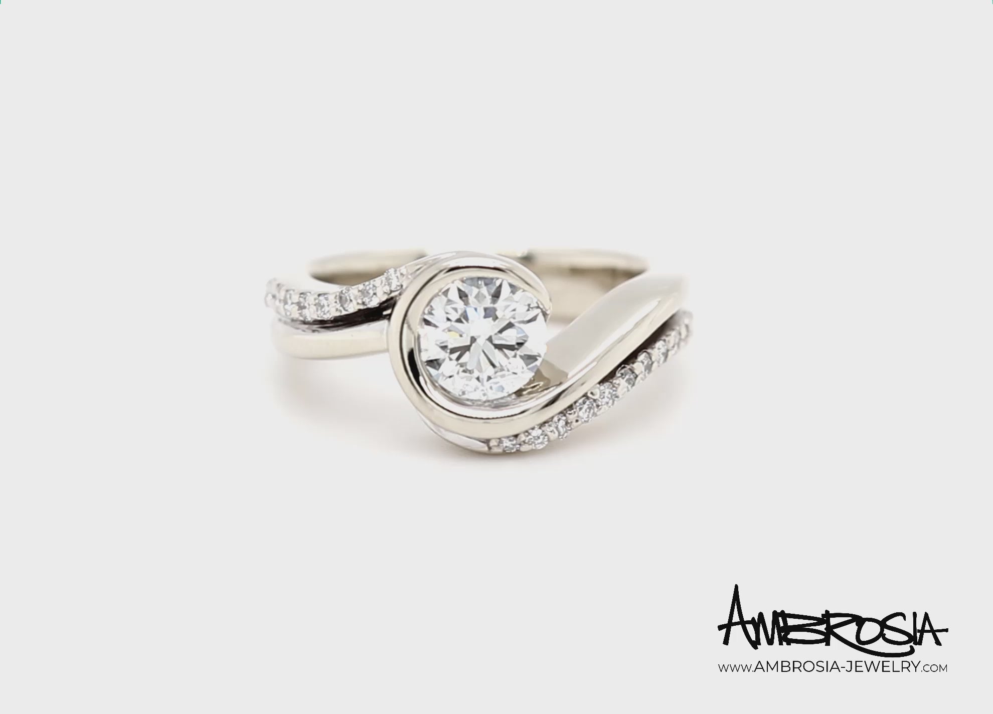 Multirow Swirl Diamond Custom Wedding Ring