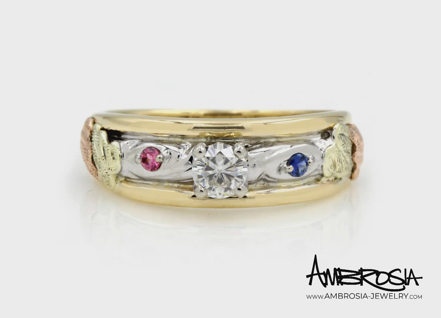 Two Tone Black Hills Gold Family Ring Redesign