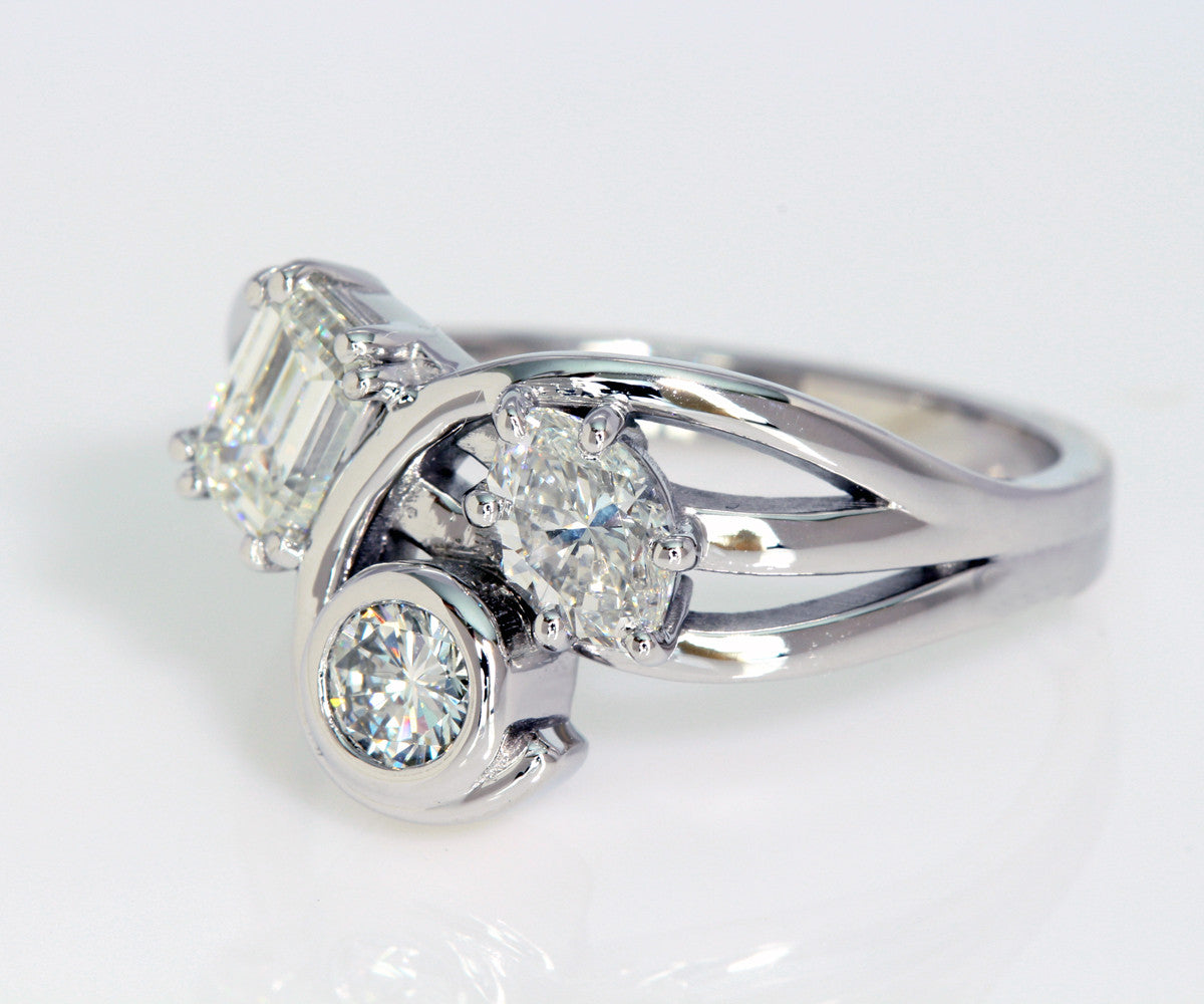 Unique Three Diamond Ring Redesigned