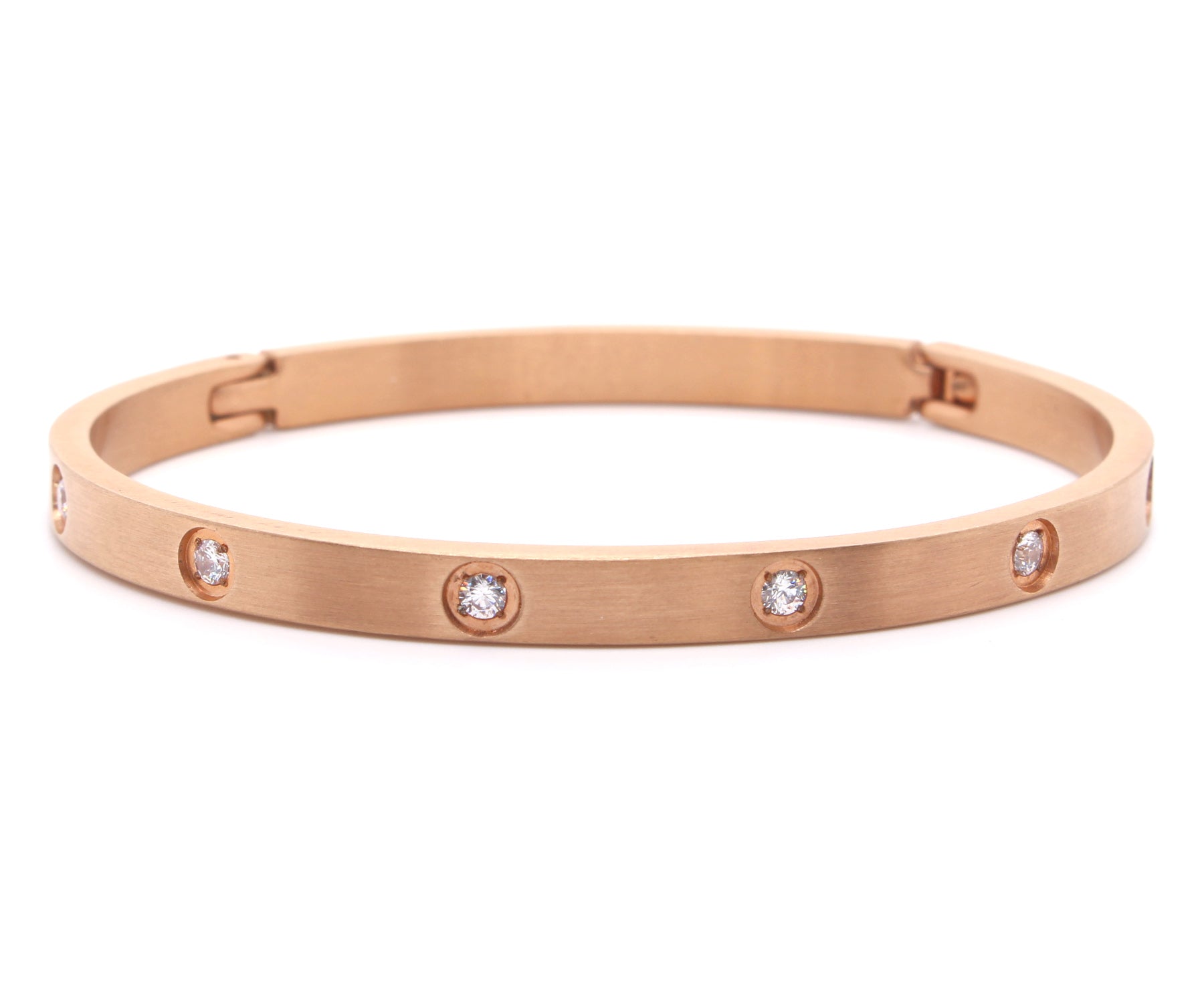 Star Bangle Narrow Rose Gold Bracelet