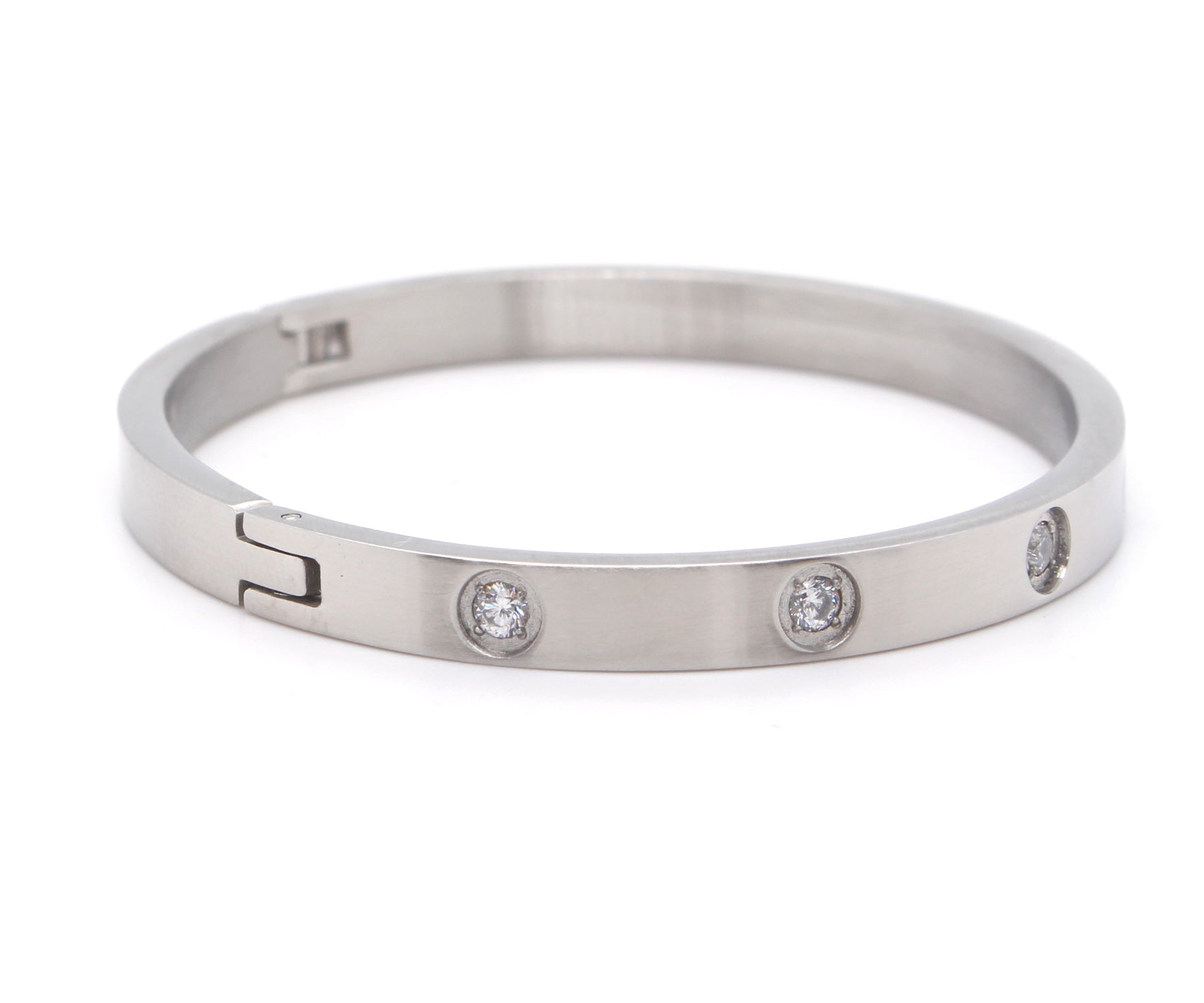 Pulsera estrecha de acero inoxidable con forma de estrella
