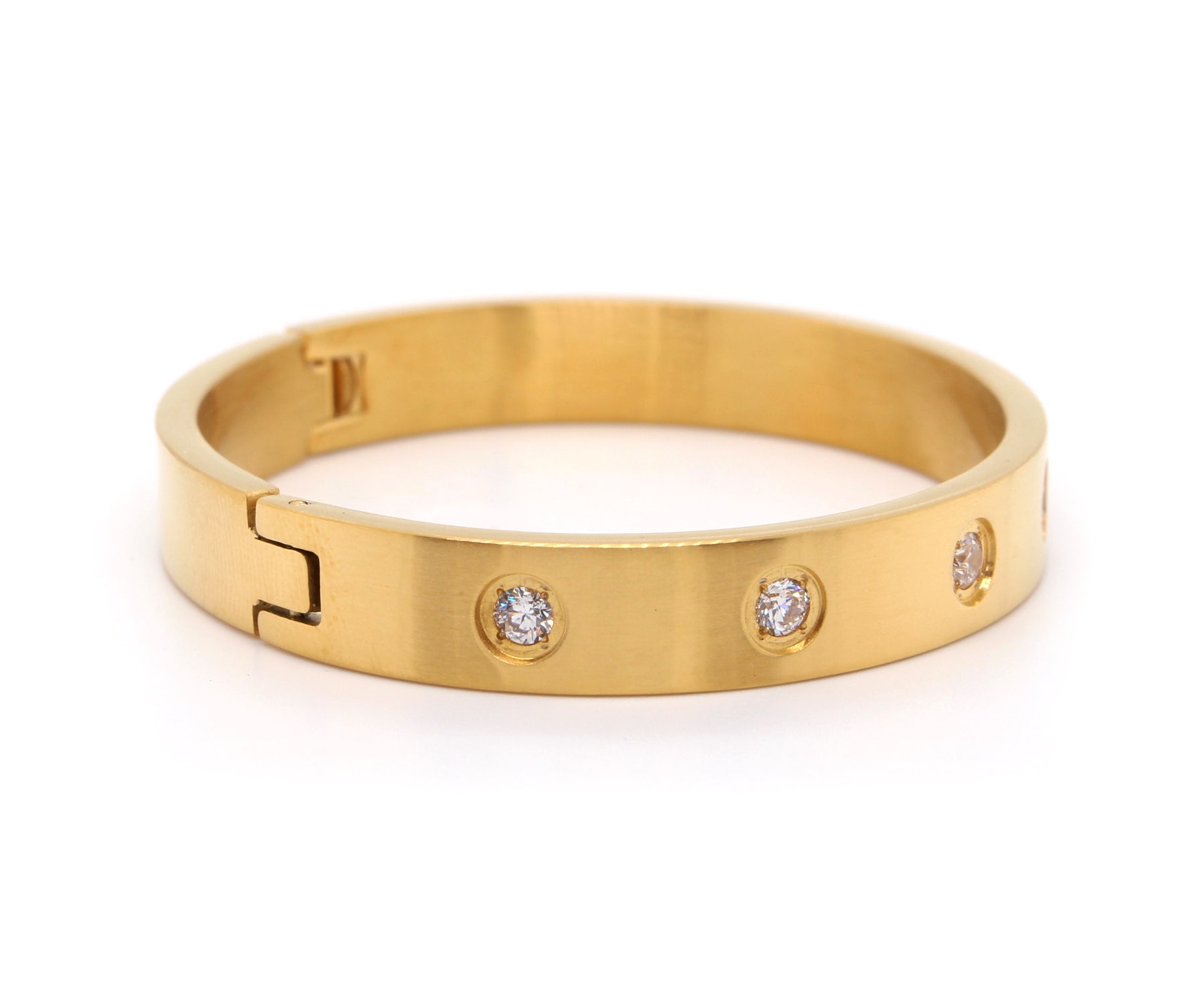 Star Bangle Gold Cuff Bracelet