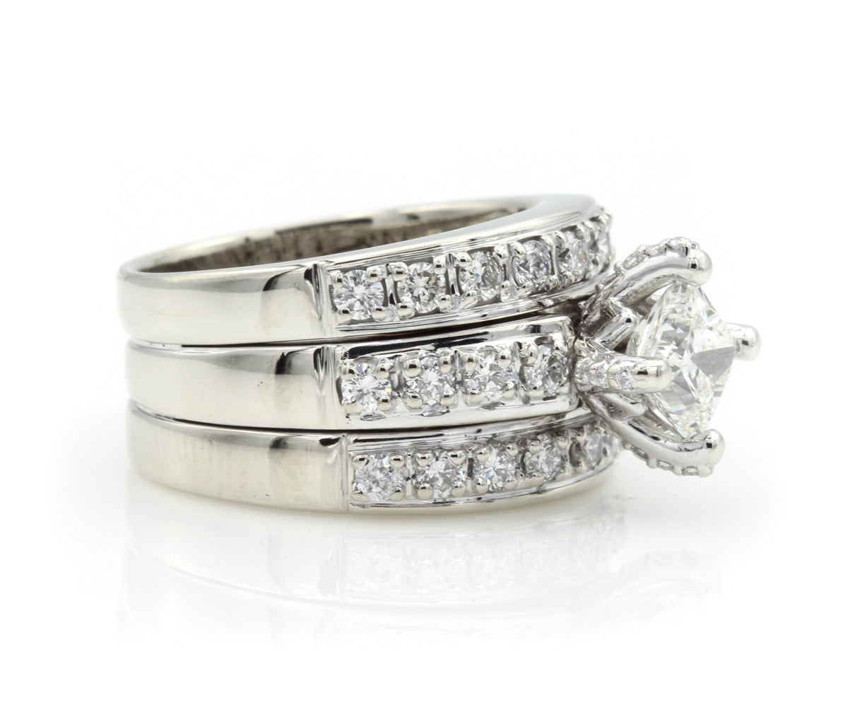 Stacking Princess Diamond Wedding Ring Redesign