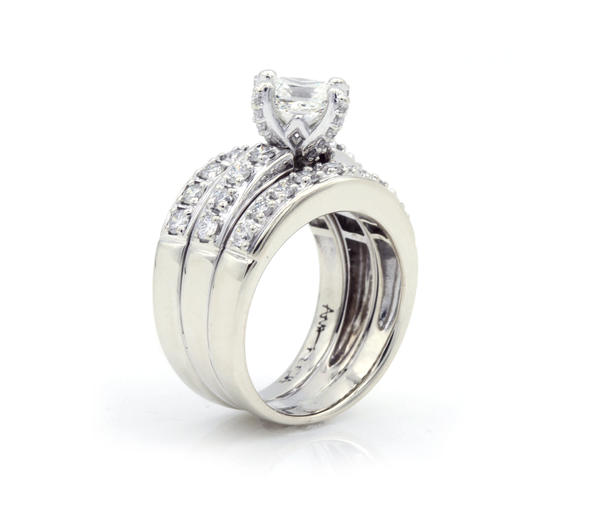 Stacking Princess Diamond Wedding Ring Redesign