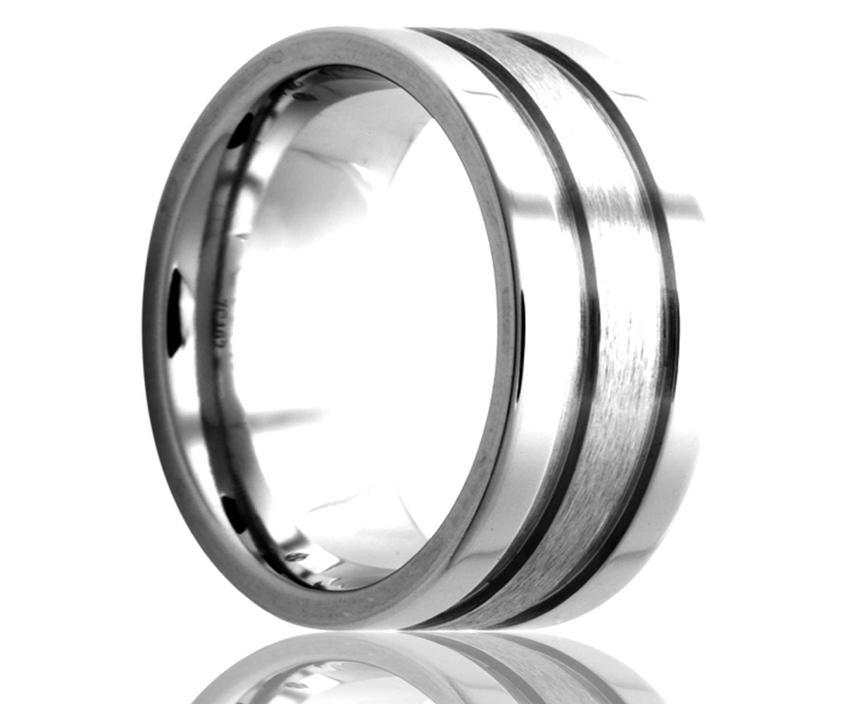 Anillo plano de doble ranura de cobalto