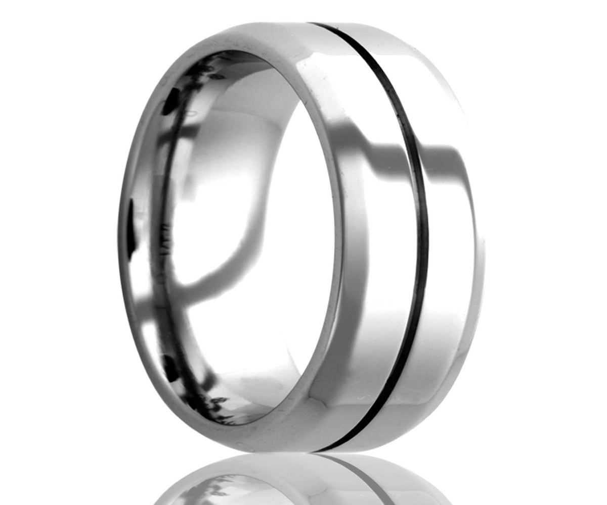 Anillo de ranura simple con borde biselado de cobalto