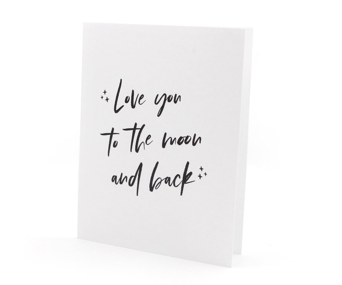 Love You to the Moon Handmade Greeting Card