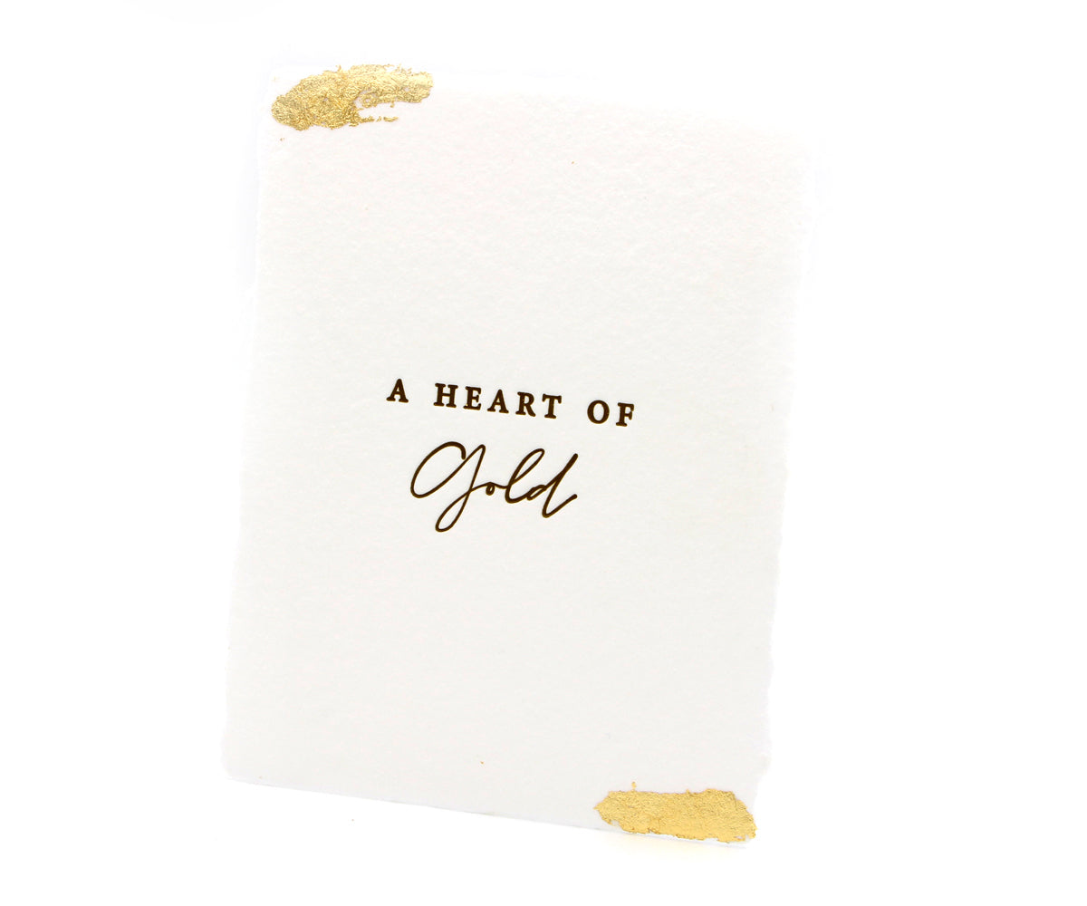 Heart of Gold Handmade Greeting Card