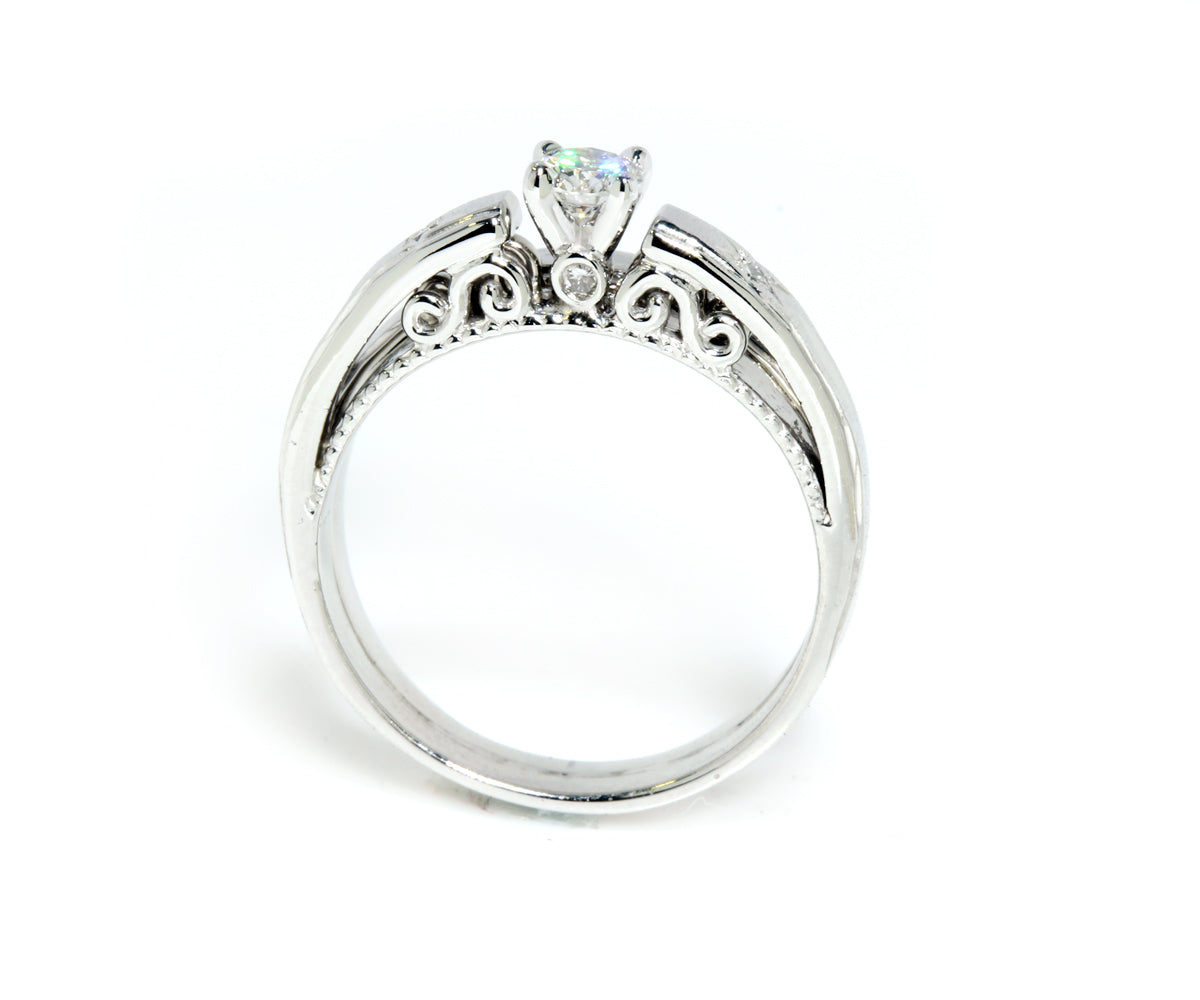Cathedral Swirl Wedding Ring Redesign