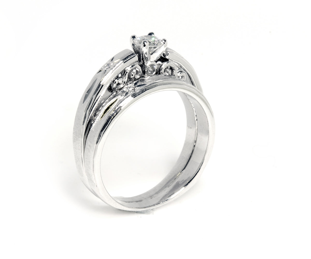 Cathedral Swirl Wedding Ring Redesign
