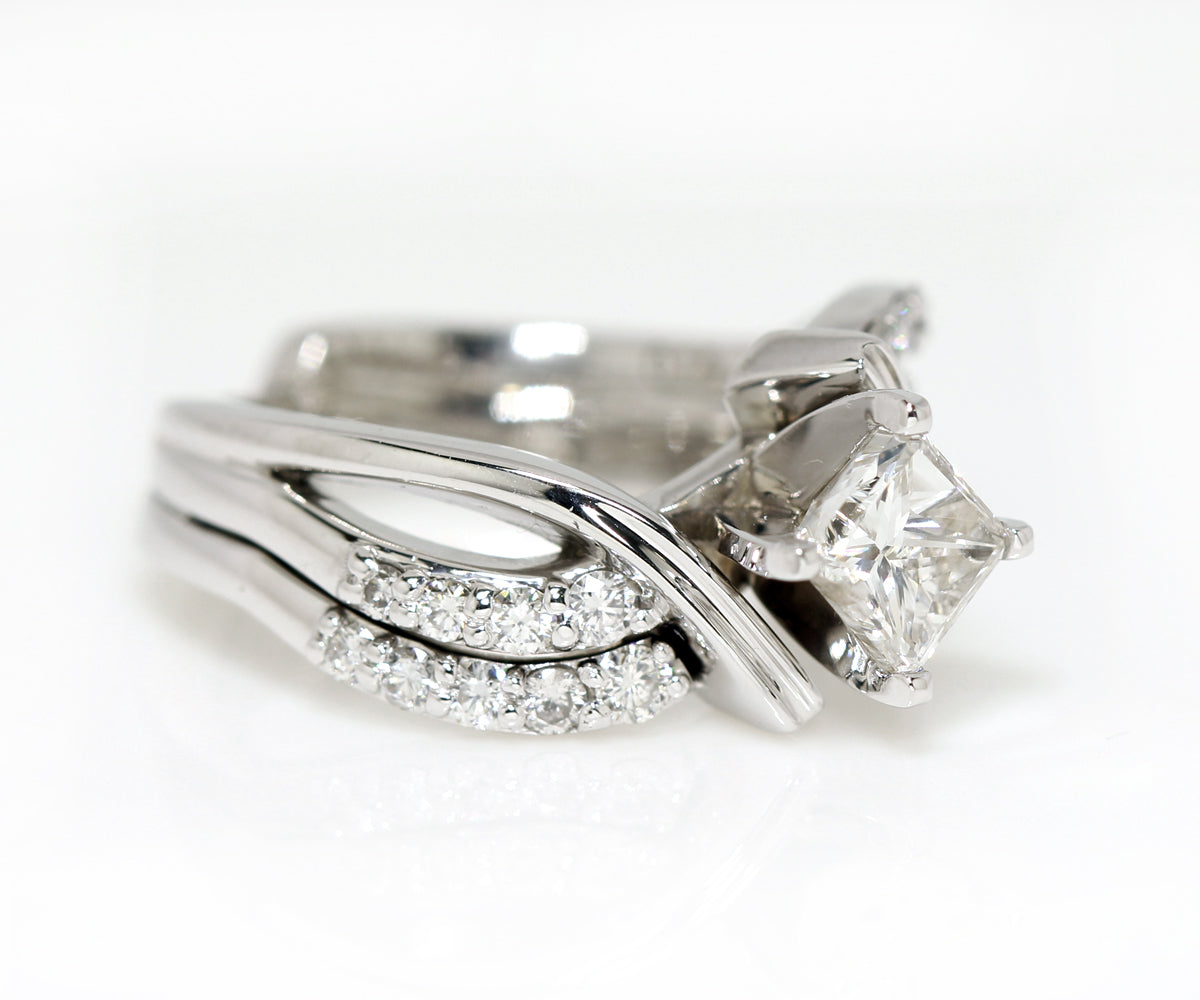 Matching Custom Curved Diamond Wedding Band