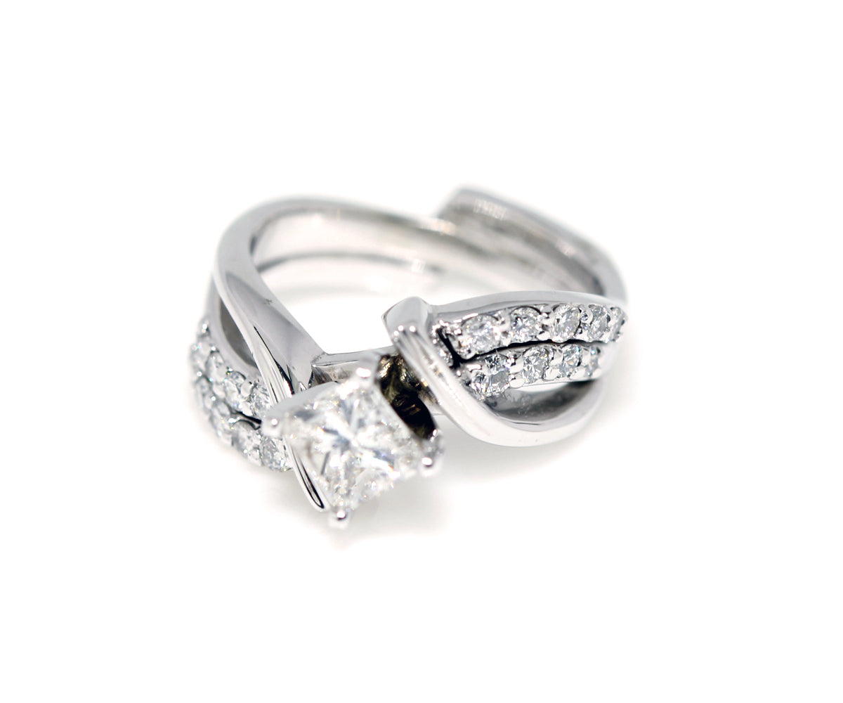 Matching Custom Curved Diamond Wedding Band