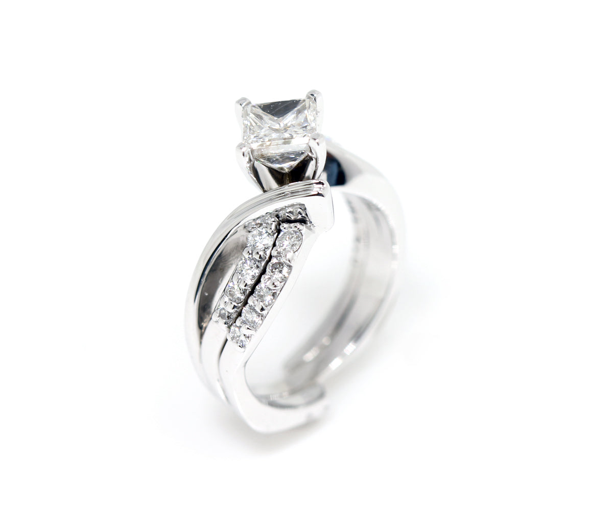 Matching Custom Curved Diamond Wedding Band