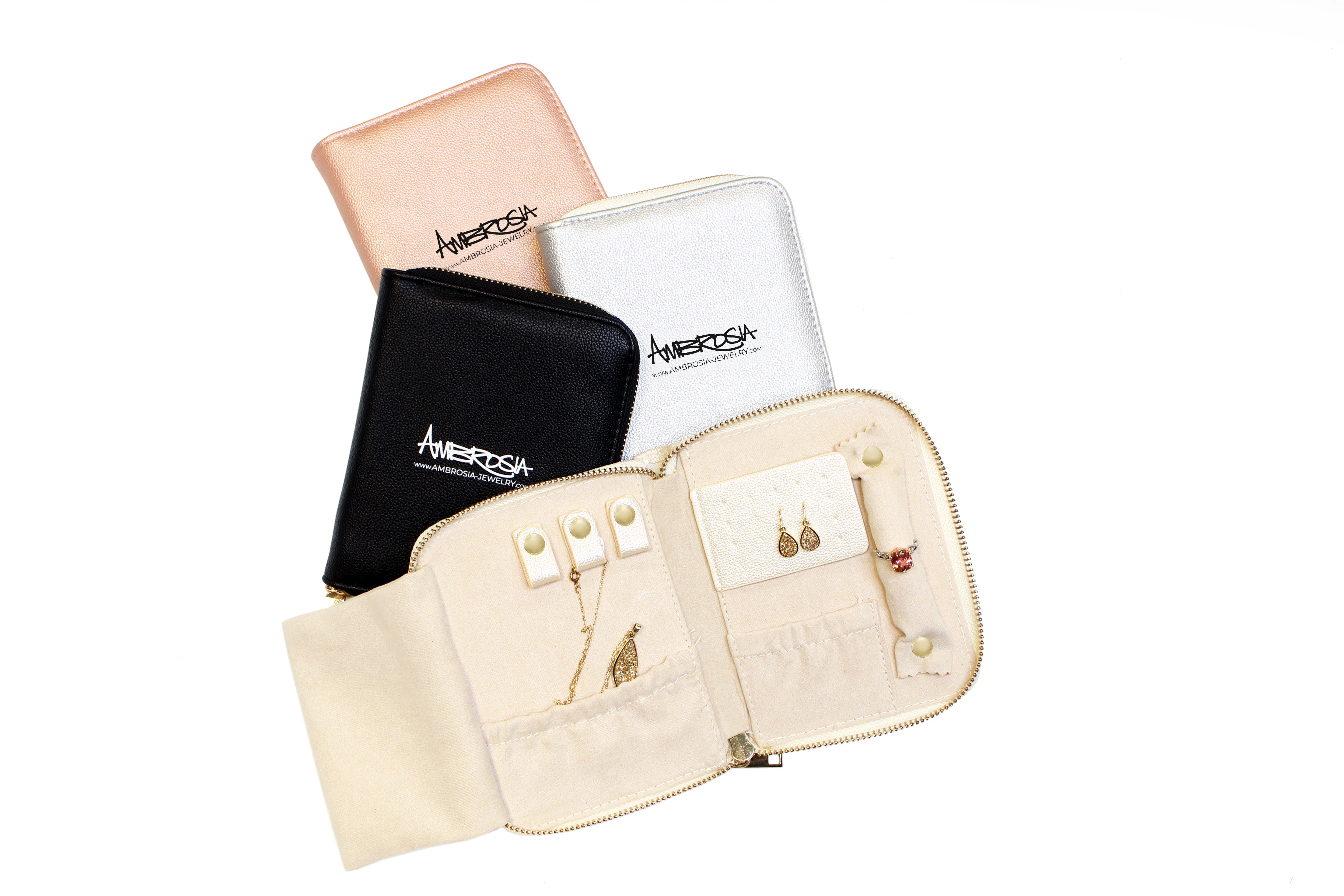 Carpeta de viaje para joyas de plata