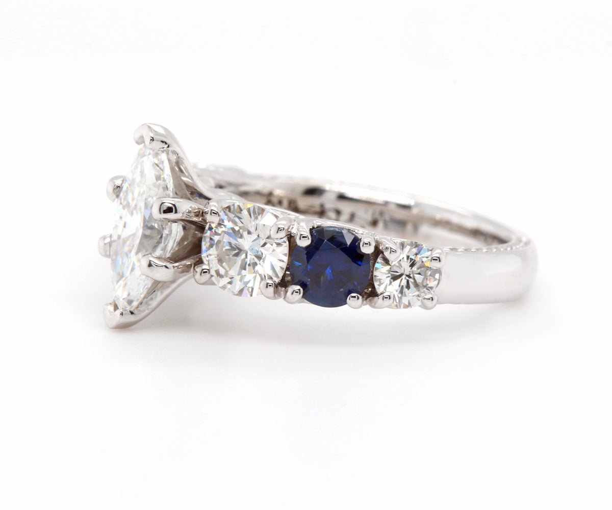 Classic Marquise Sapphire Engagement Ring