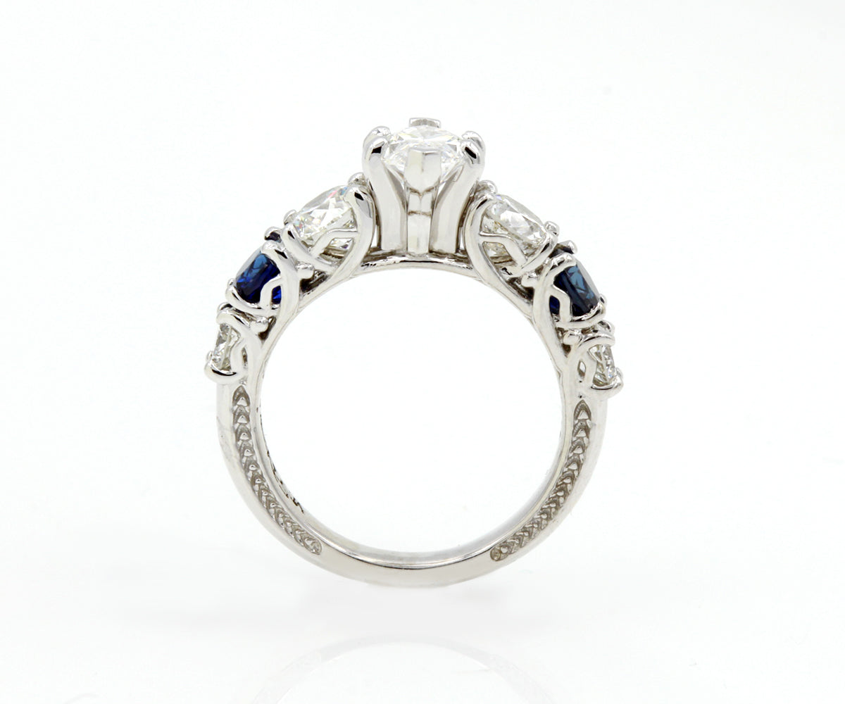 Classic Marquise Sapphire Engagement Ring